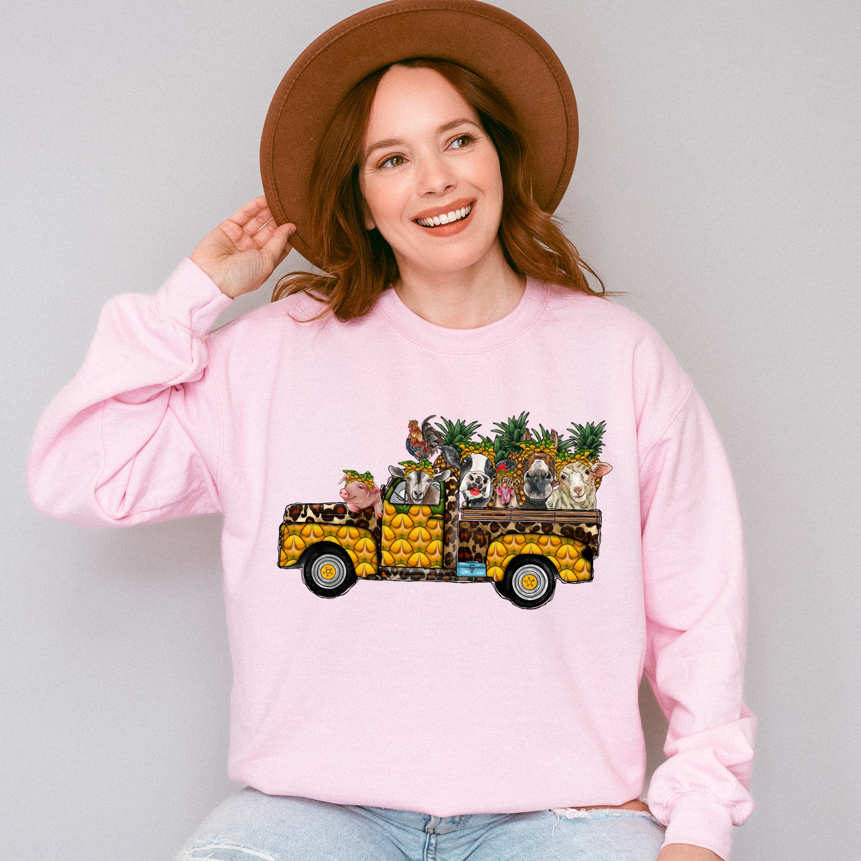 Farmer Truck Design - Farmer Unisex Crewneck T-Shirt Sweatshirt Hoodie
