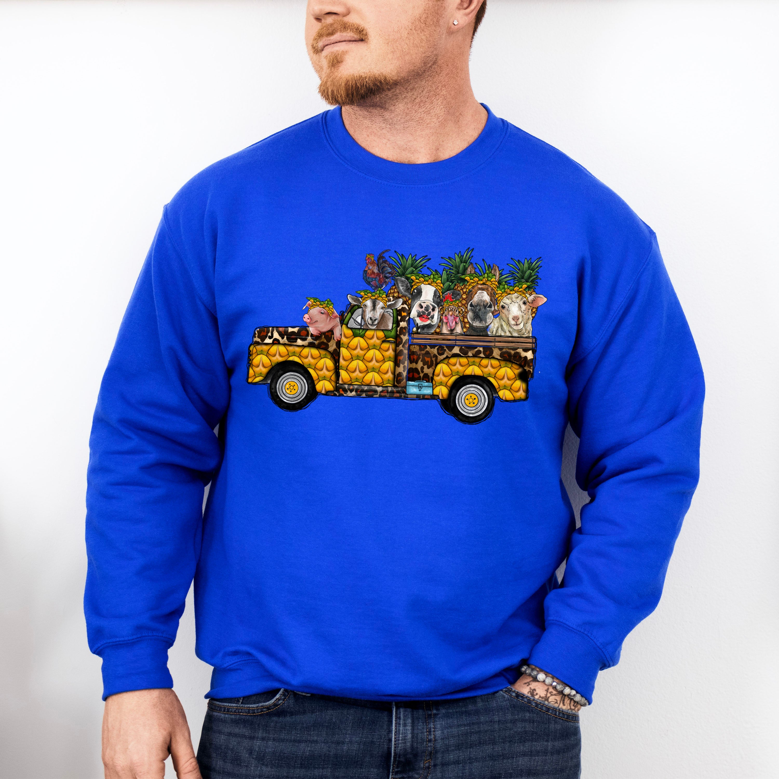 Farmer Truck Design - Farmer Unisex Crewneck T-Shirt Sweatshirt Hoodie