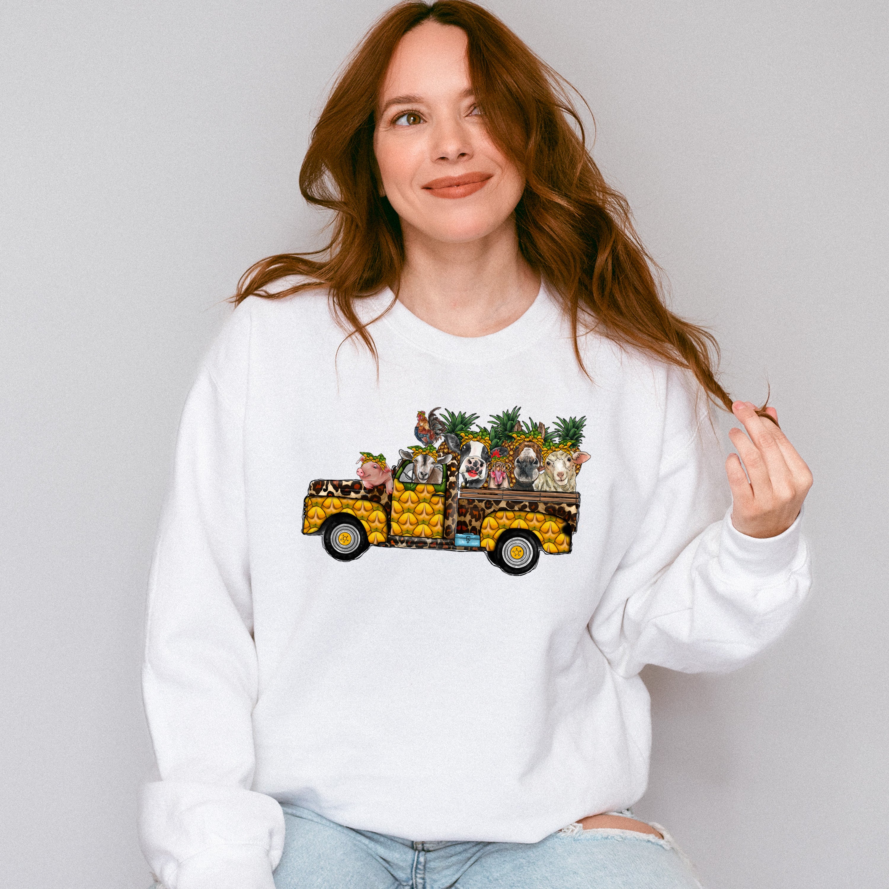 Farmer Truck Design - Farmer Unisex Crewneck T-Shirt Sweatshirt Hoodie