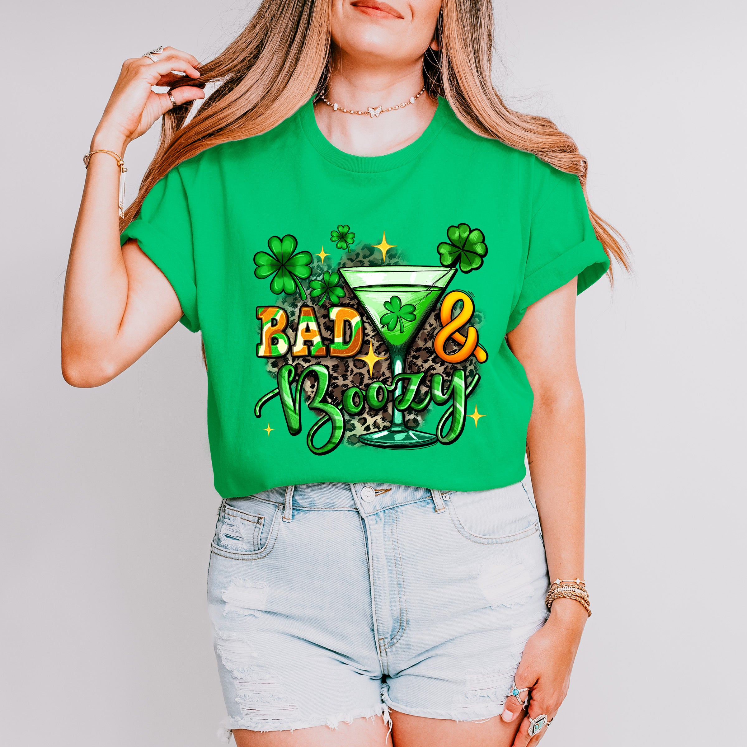 Bad &amp; Boozy - St. Patrick's Day Theme Unisex Crewneck T-Shirt Sweatshirt Hoodie