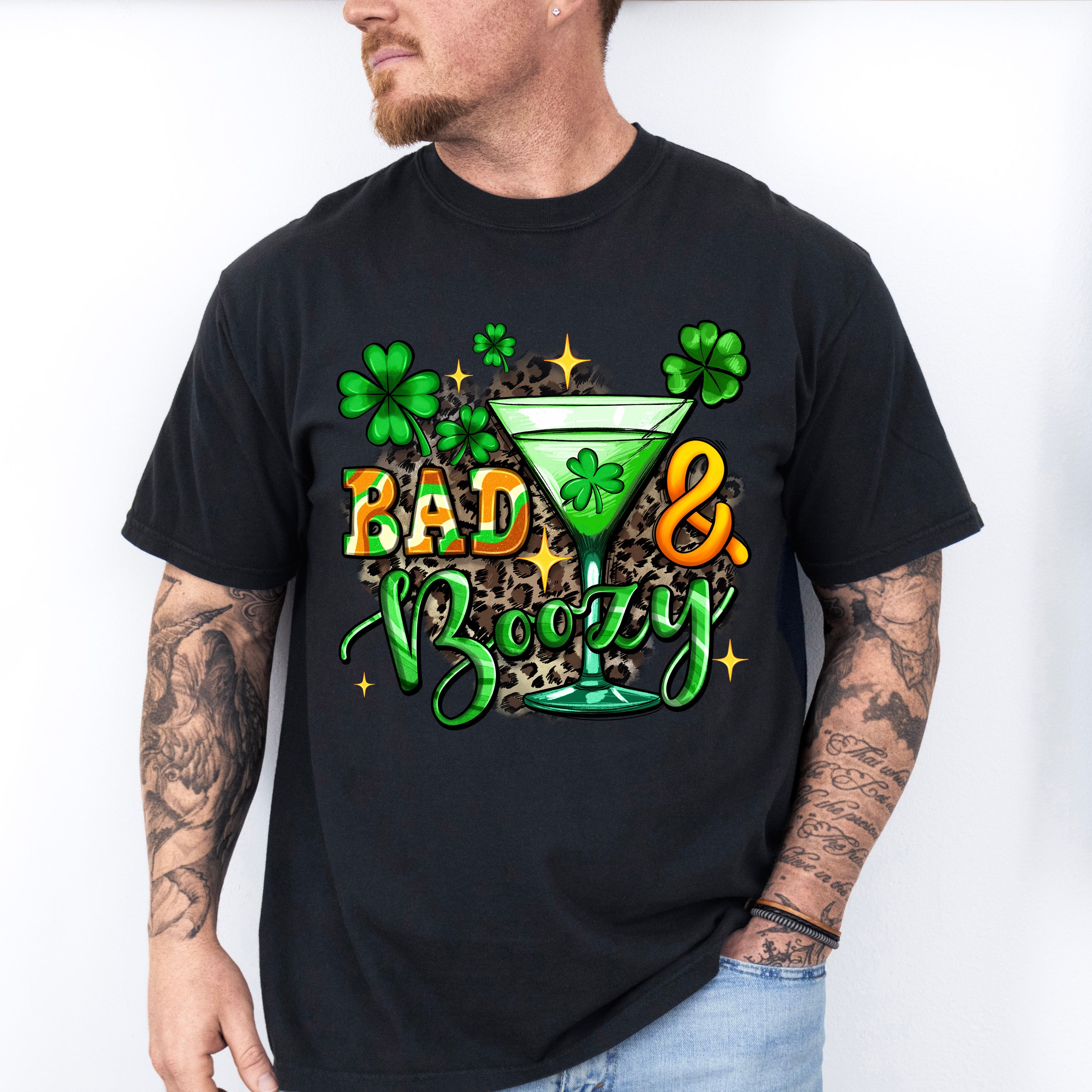 Bad &amp; Boozy - St. Patrick's Day Theme Unisex Crewneck T-Shirt Sweatshirt Hoodie