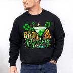 Bad & Boozy - St. Patrick's Day Theme Unisex Crewneck T-Shirt Sweatshirt Hoodie