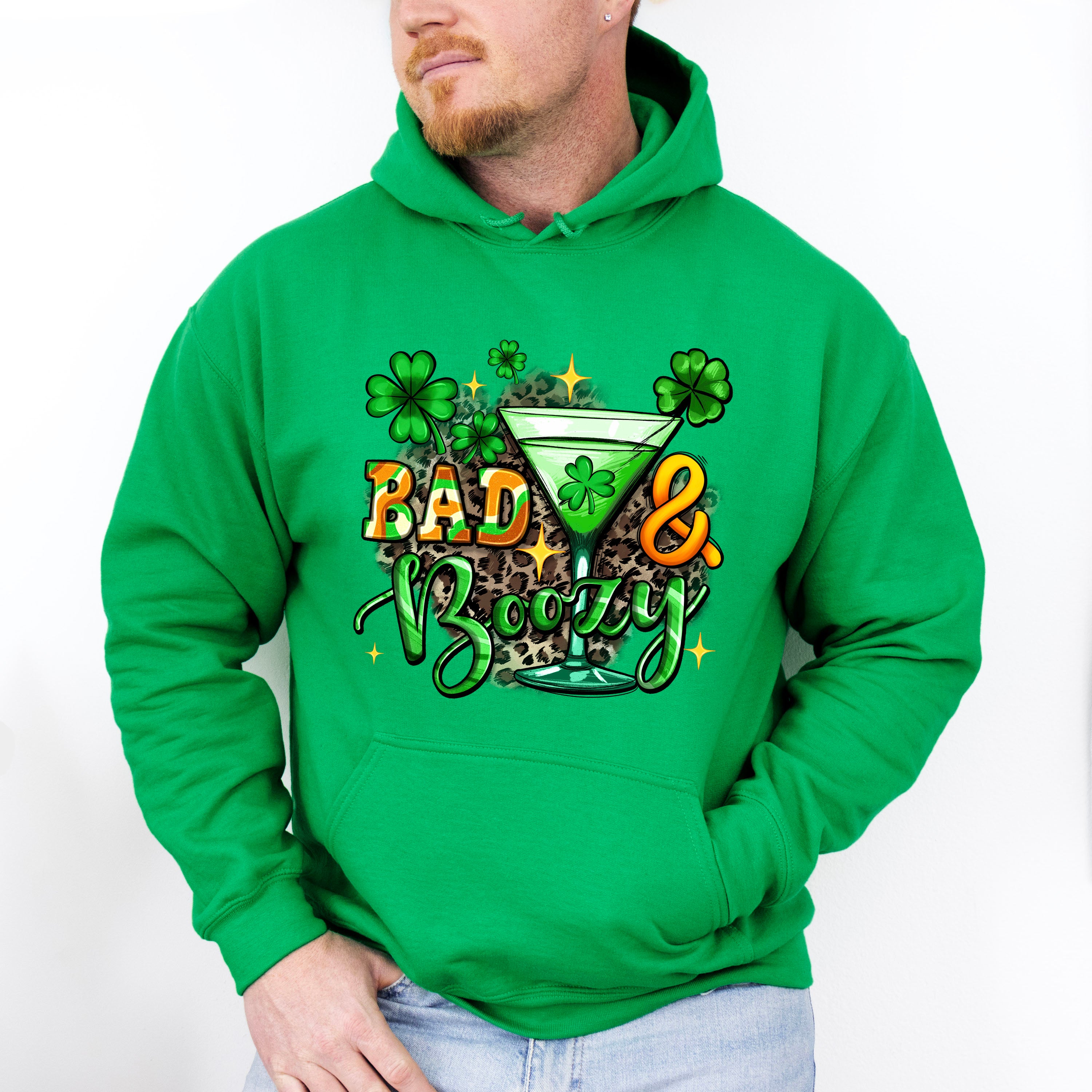 Bad &amp; Boozy - St. Patrick's Day Theme Unisex Crewneck T-Shirt Sweatshirt Hoodie