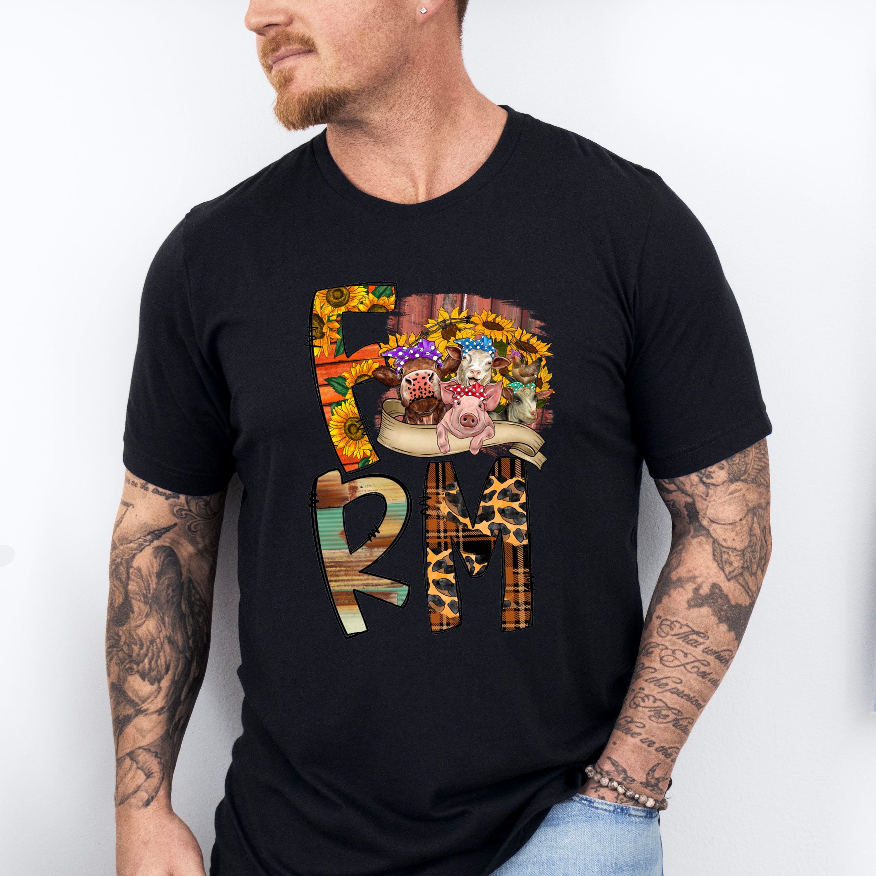 Farm Animals Design - Farmer Unisex Crewneck T-Shirt Sweatshirt Hoodie