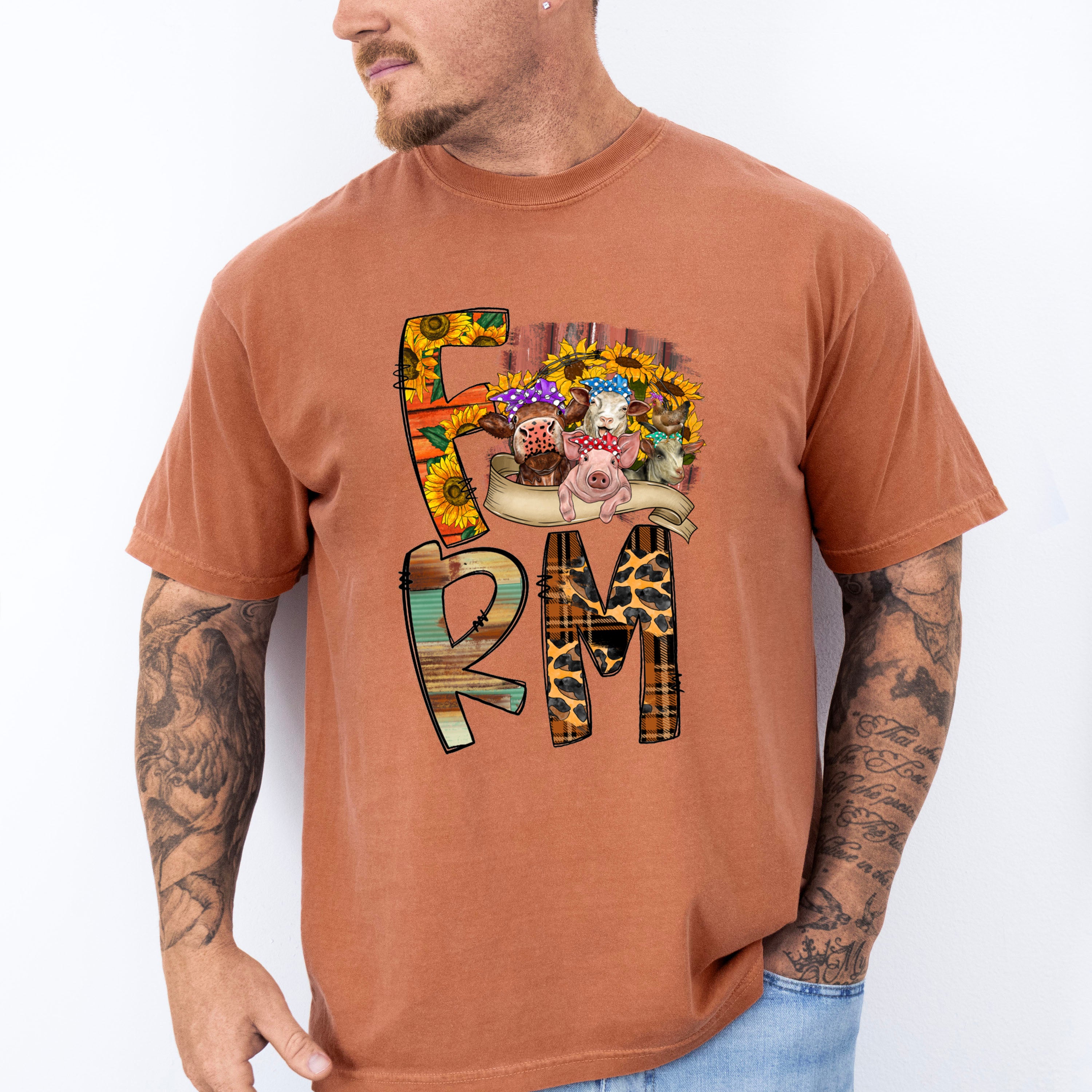 Farm Animals Design - Farmer Unisex Crewneck T-Shirt Sweatshirt Hoodie