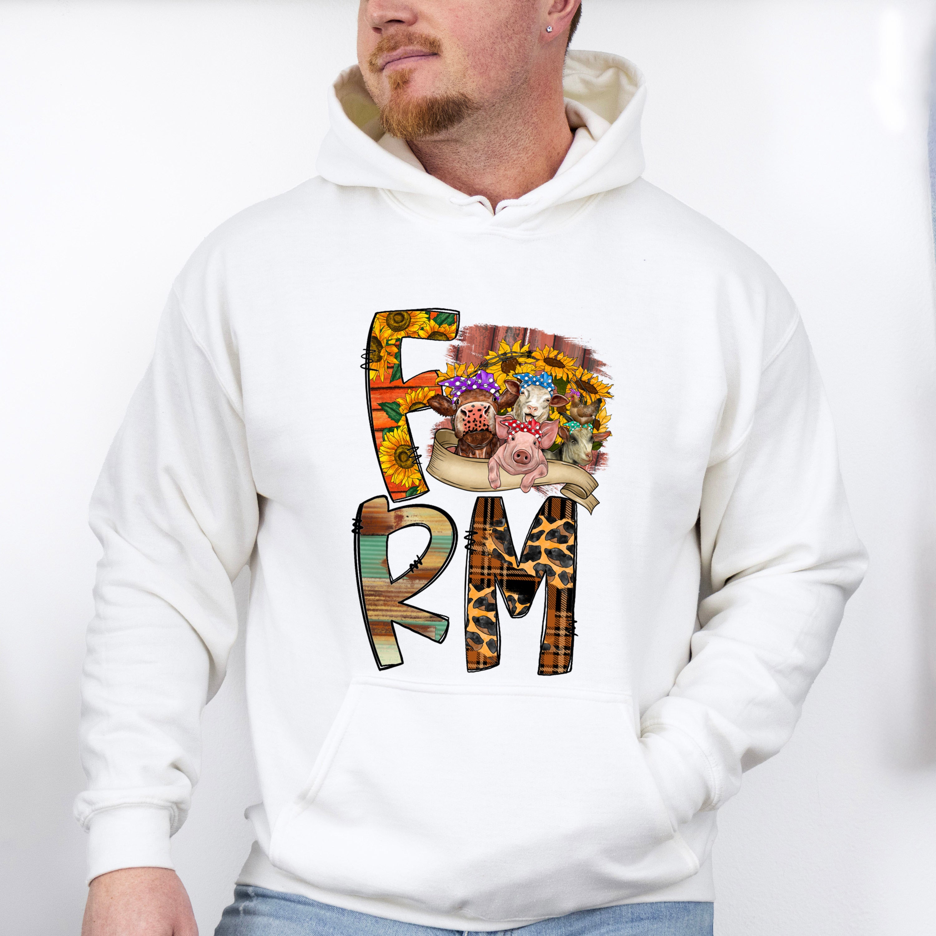 Farm Animals Design - Farmer Unisex Crewneck T-Shirt Sweatshirt Hoodie