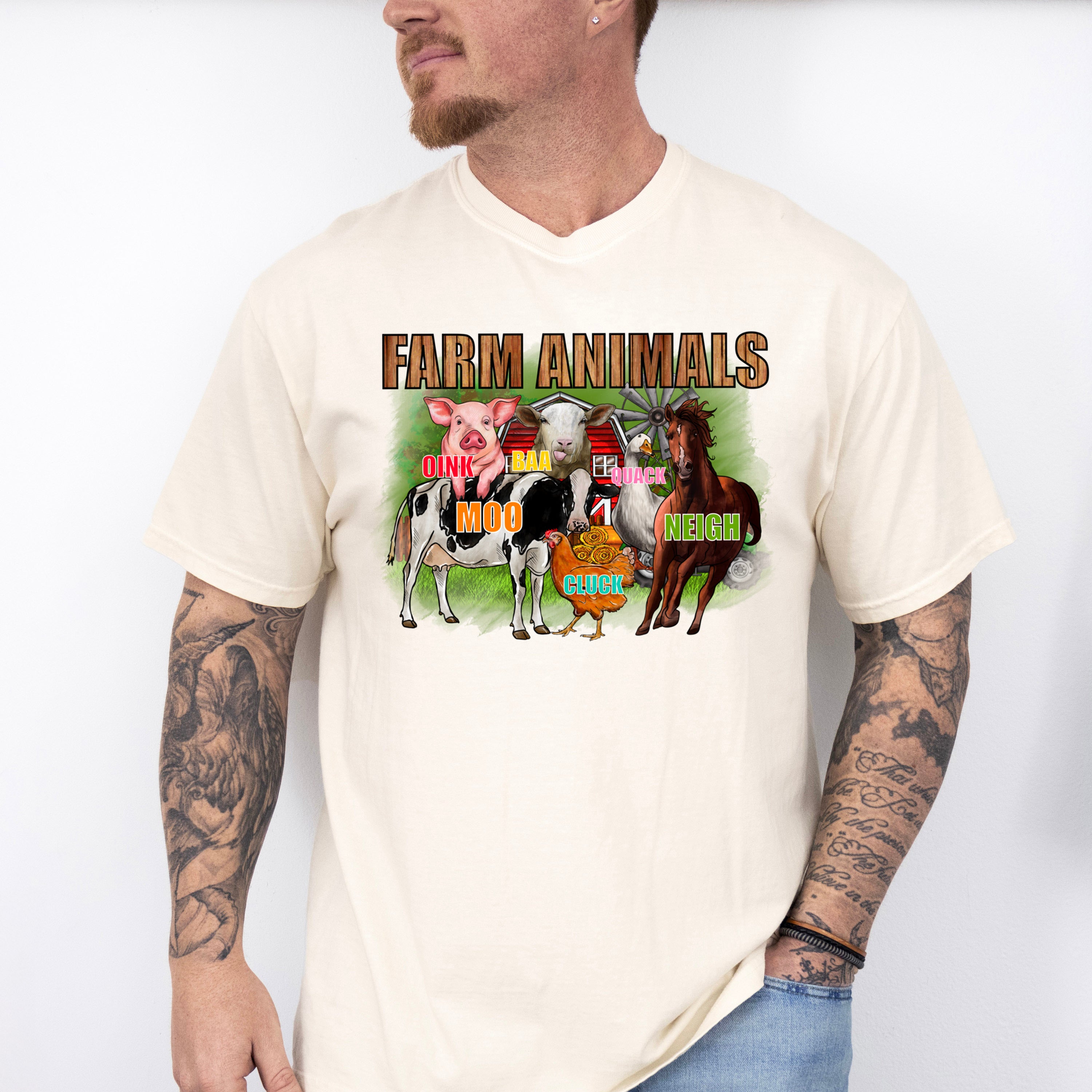 Farm Animal Sounds Design - Farmer Unisex Crewneck T-Shirt Sweatshirt Hoodie