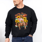 Farm Fresh Animals Sunflower Design - Farmer Unisex Crewneck T-Shirt Sweatshirt Hoodie