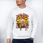 Farm Fresh Animals Sunflower Design - Farmer Unisex Crewneck T-Shirt Sweatshirt Hoodie