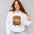 Farm Fresh Animals Sunflower Design - Farmer Unisex Crewneck T-Shirt Sweatshirt Hoodie