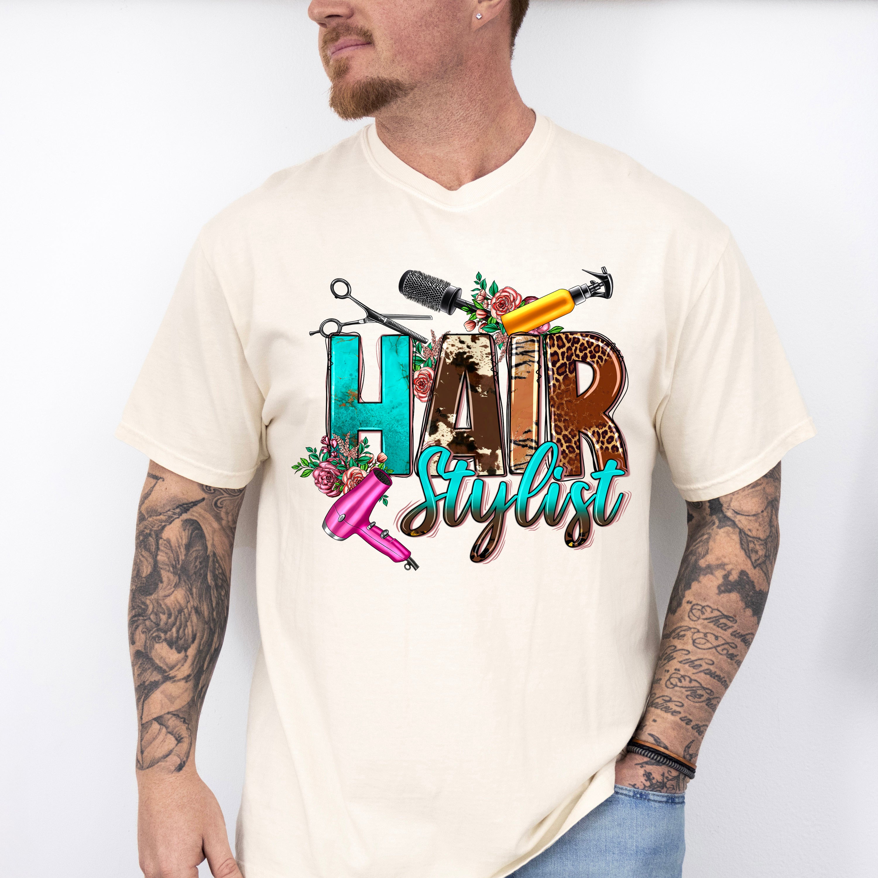 Hair Stylist Doodles - Hair Stylist Unisex Crewneck T-Shirt Sweatshirt Hoodie