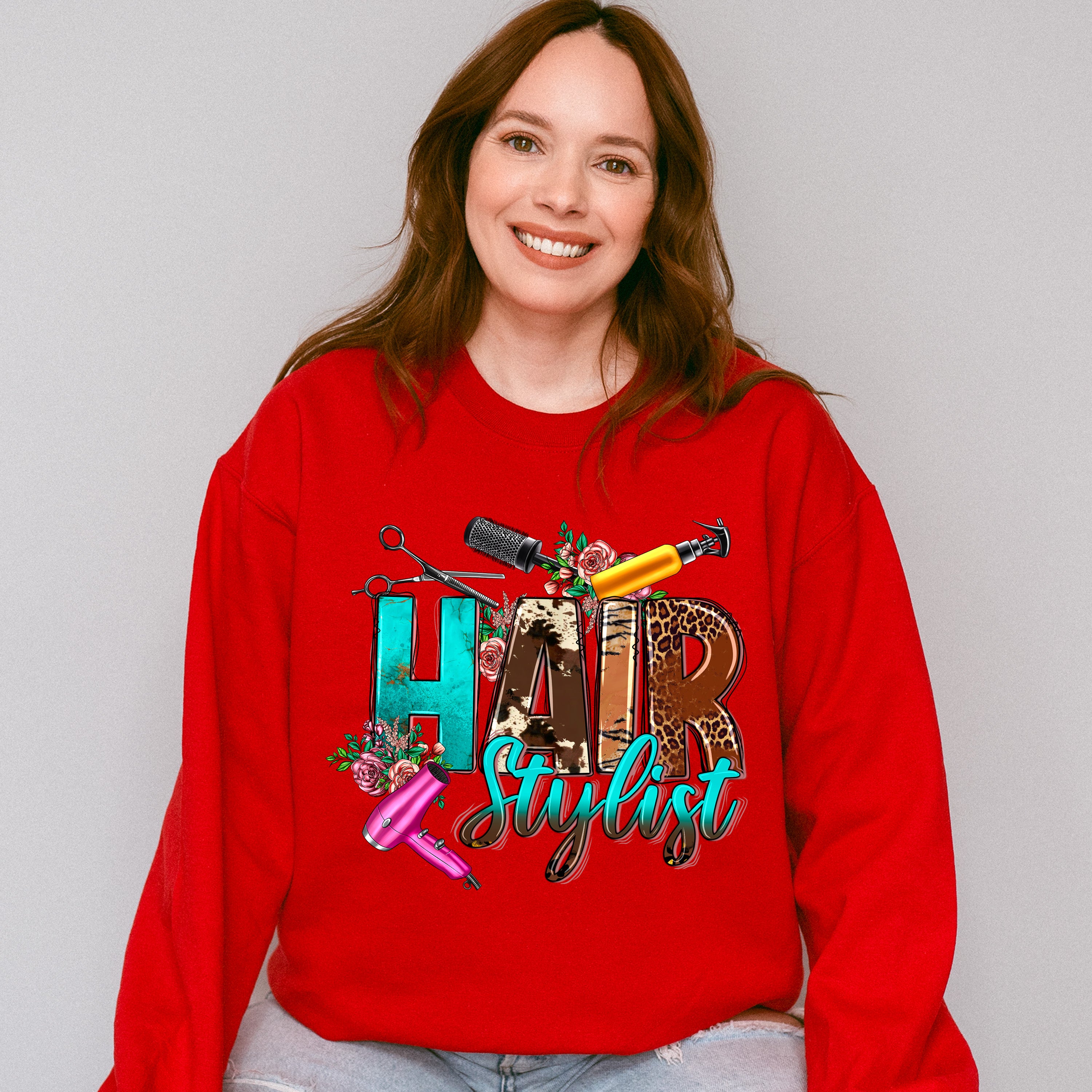 Hair Stylist Doodles - Hair Stylist Unisex Crewneck T-Shirt Sweatshirt Hoodie