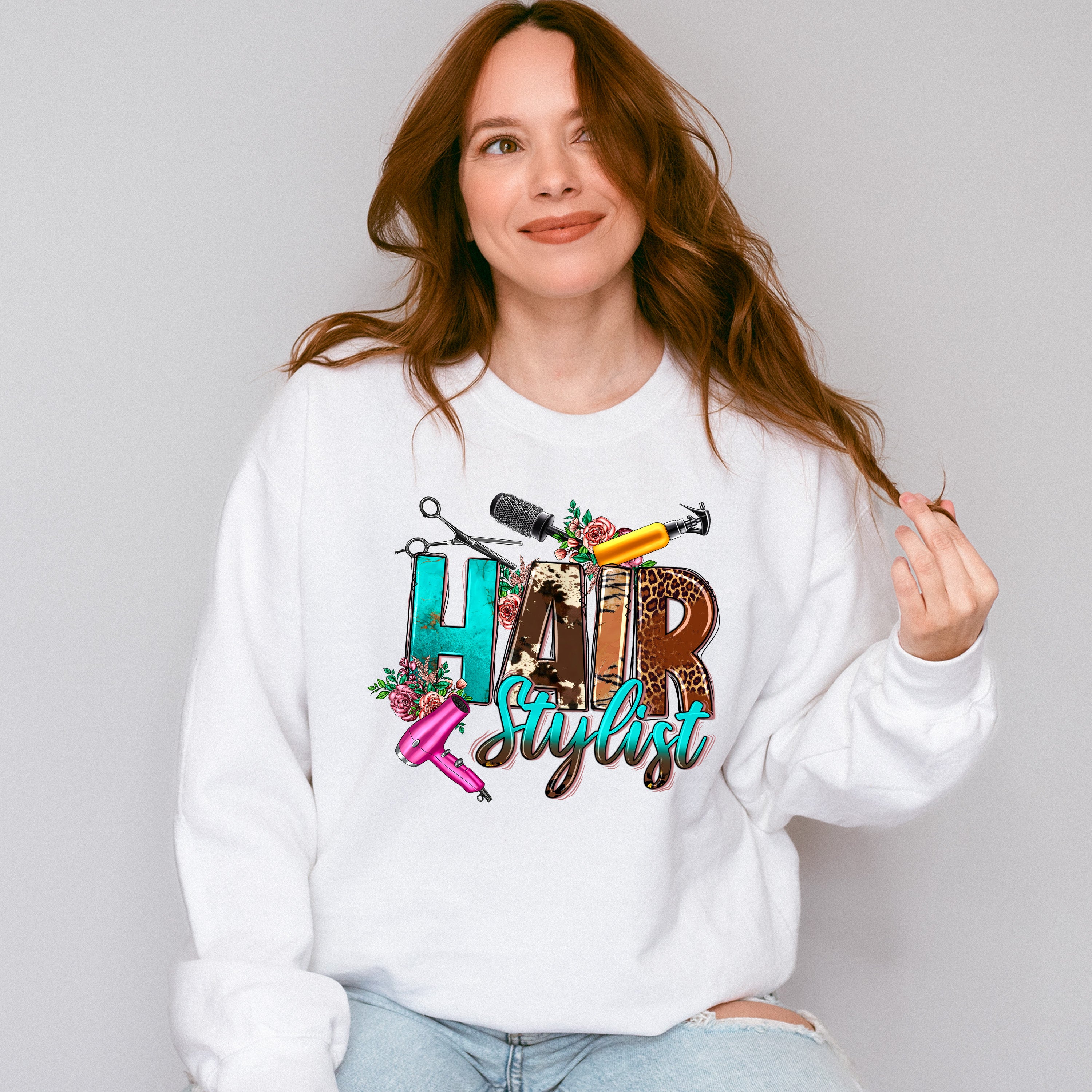 Hair Stylist Doodles - Hair Stylist Unisex Crewneck T-Shirt Sweatshirt Hoodie
