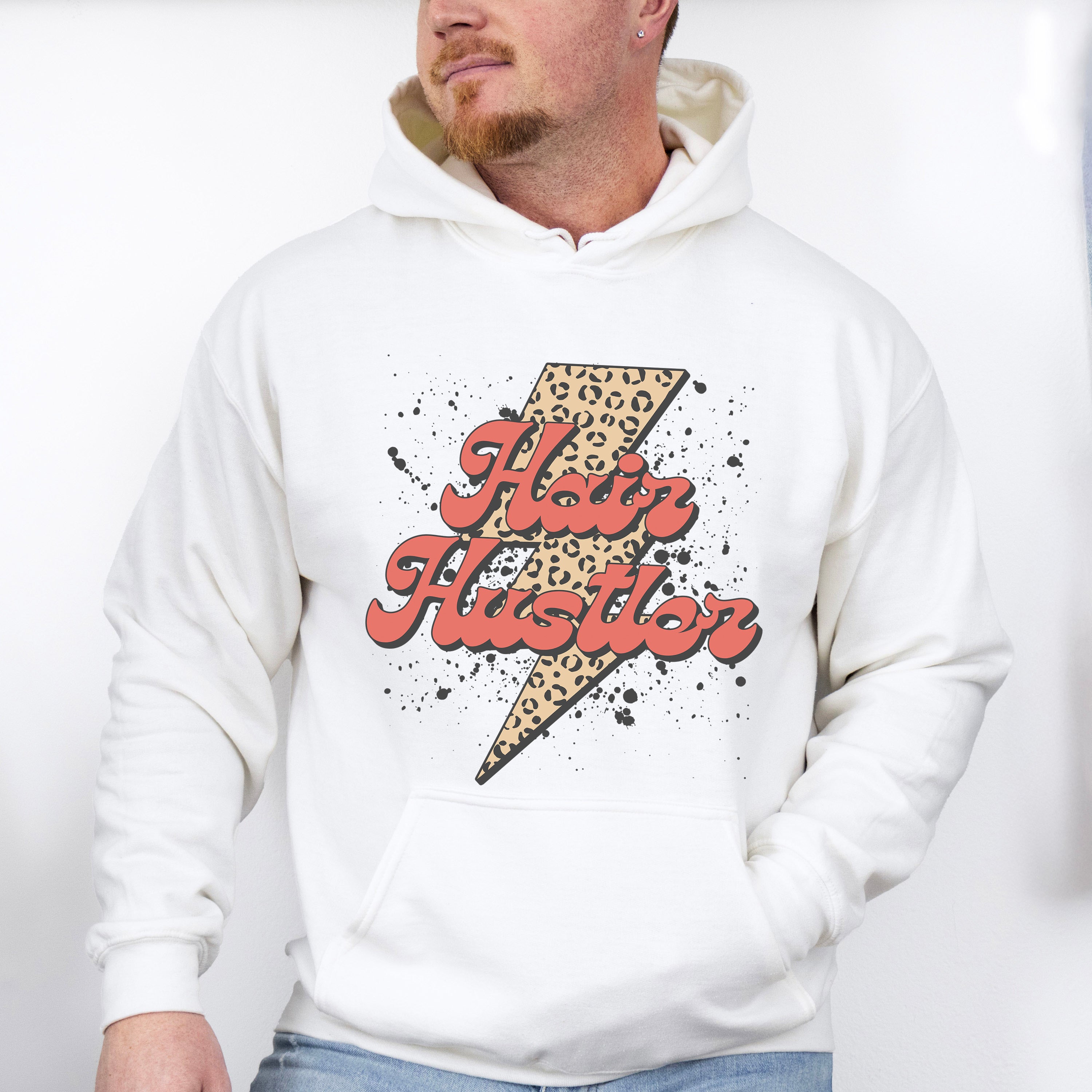Retro Hair Hustler Design - Hair Stylist Unisex Crewneck T-Shirt Sweatshirt Hoodie