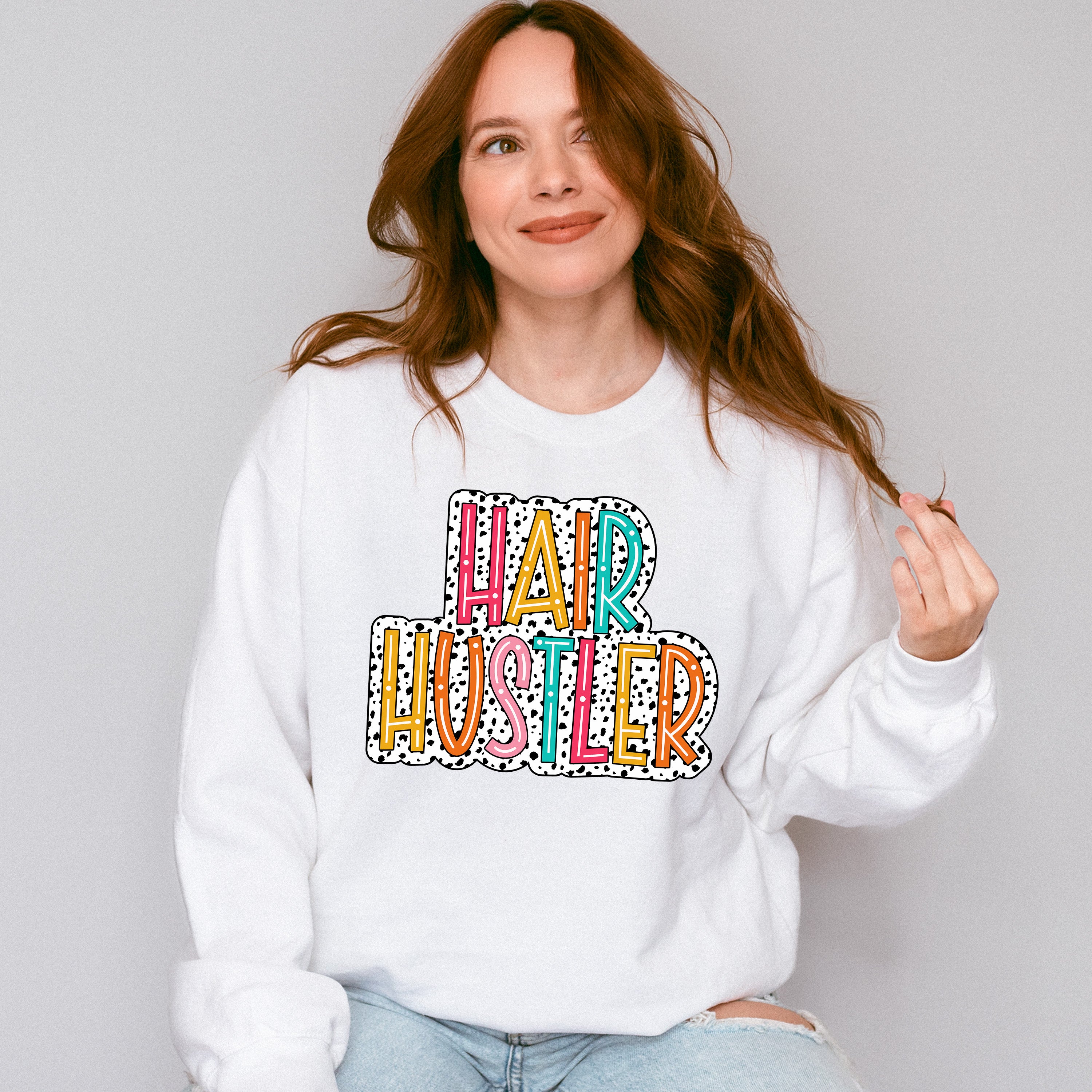 Hair Hustler Design - Hair Stylist Unisex Crewneck T-Shirt Sweatshirt Hoodie