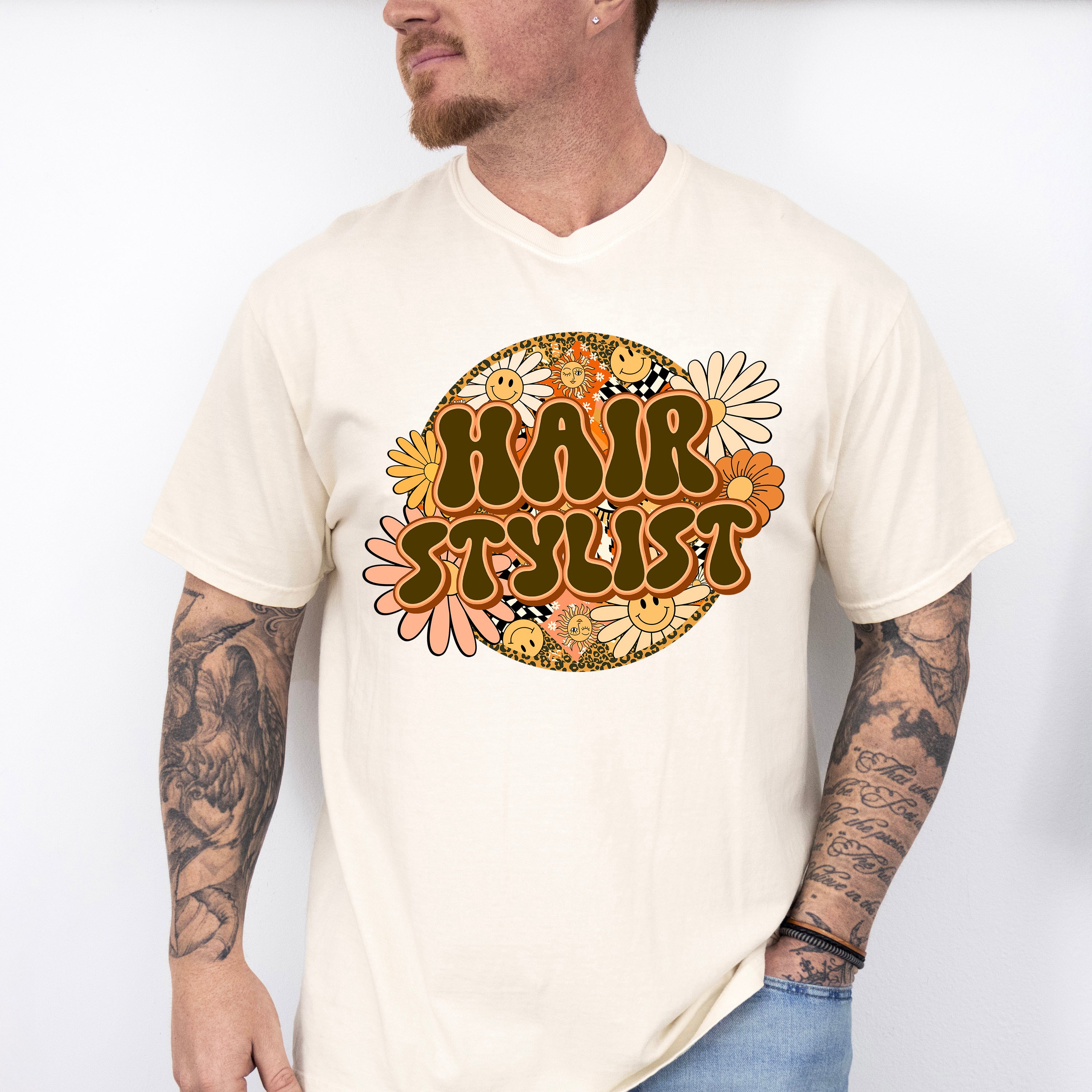 Flowers Hair Stylist Design - Hair Stylist Unisex Crewneck T-Shirt Sweatshirt Hoodie