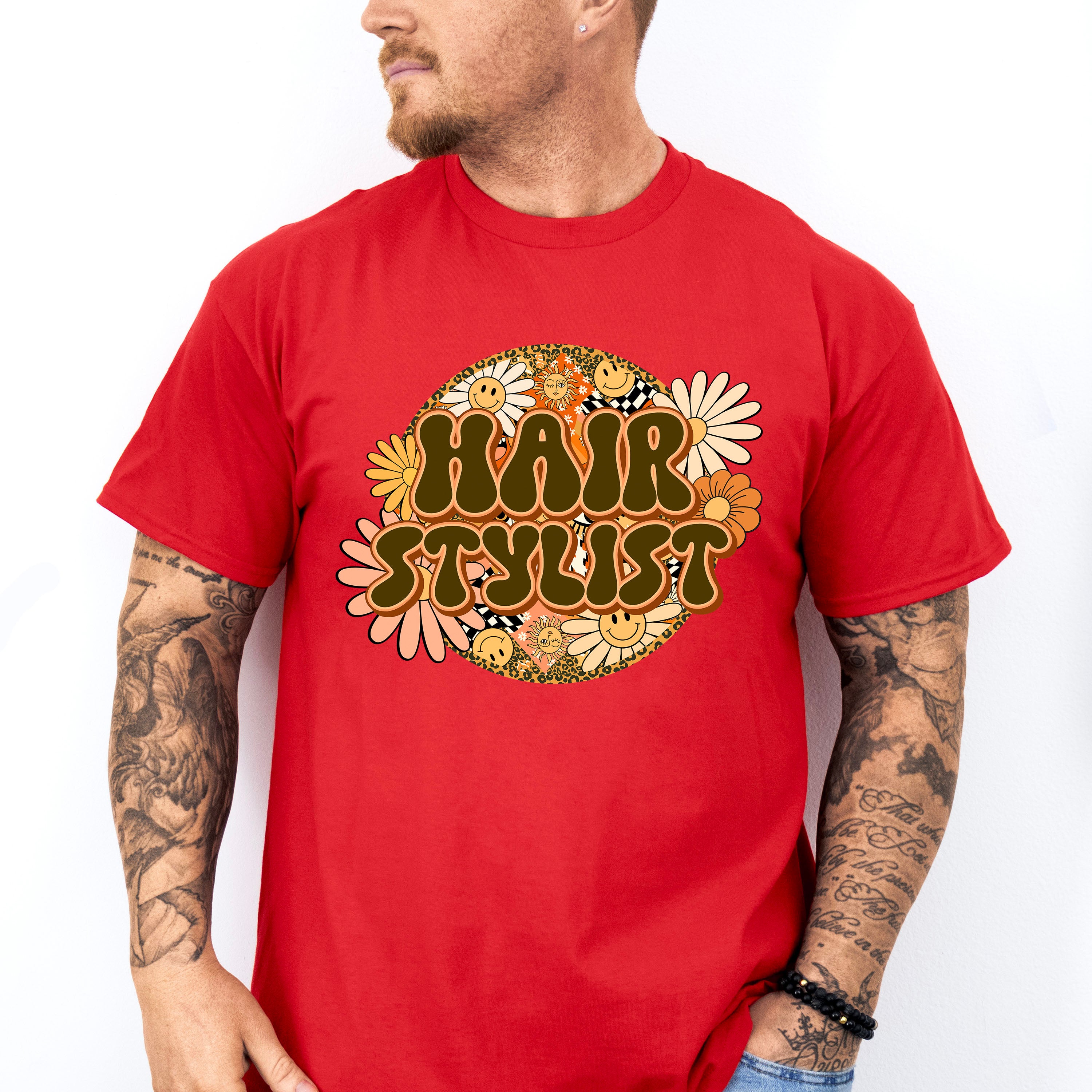 Flowers Hair Stylist Design - Hair Stylist Unisex Crewneck T-Shirt Sweatshirt Hoodie