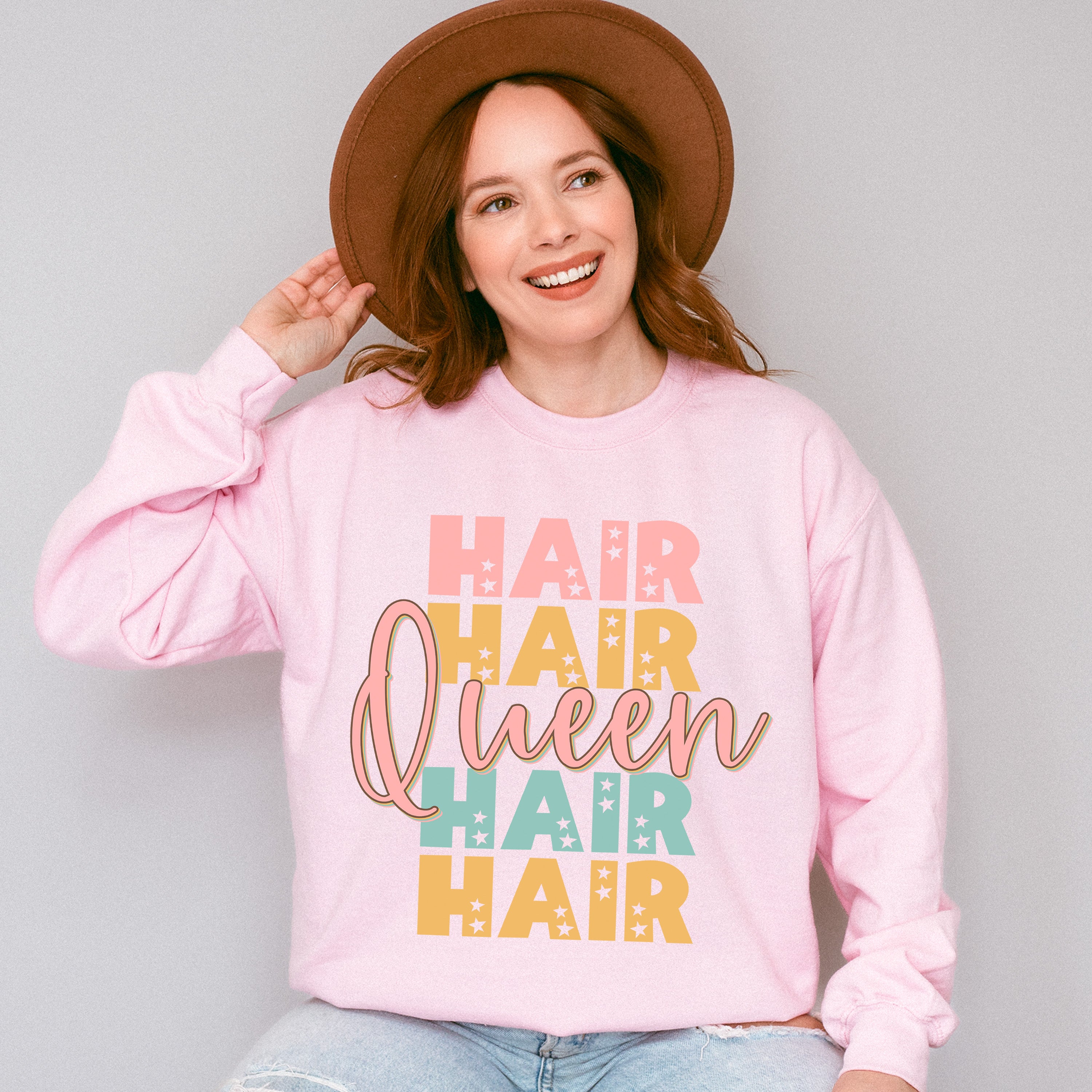 Hair Queen Design - Hair Stylist Unisex Crewneck T-Shirt Sweatshirt Hoodie