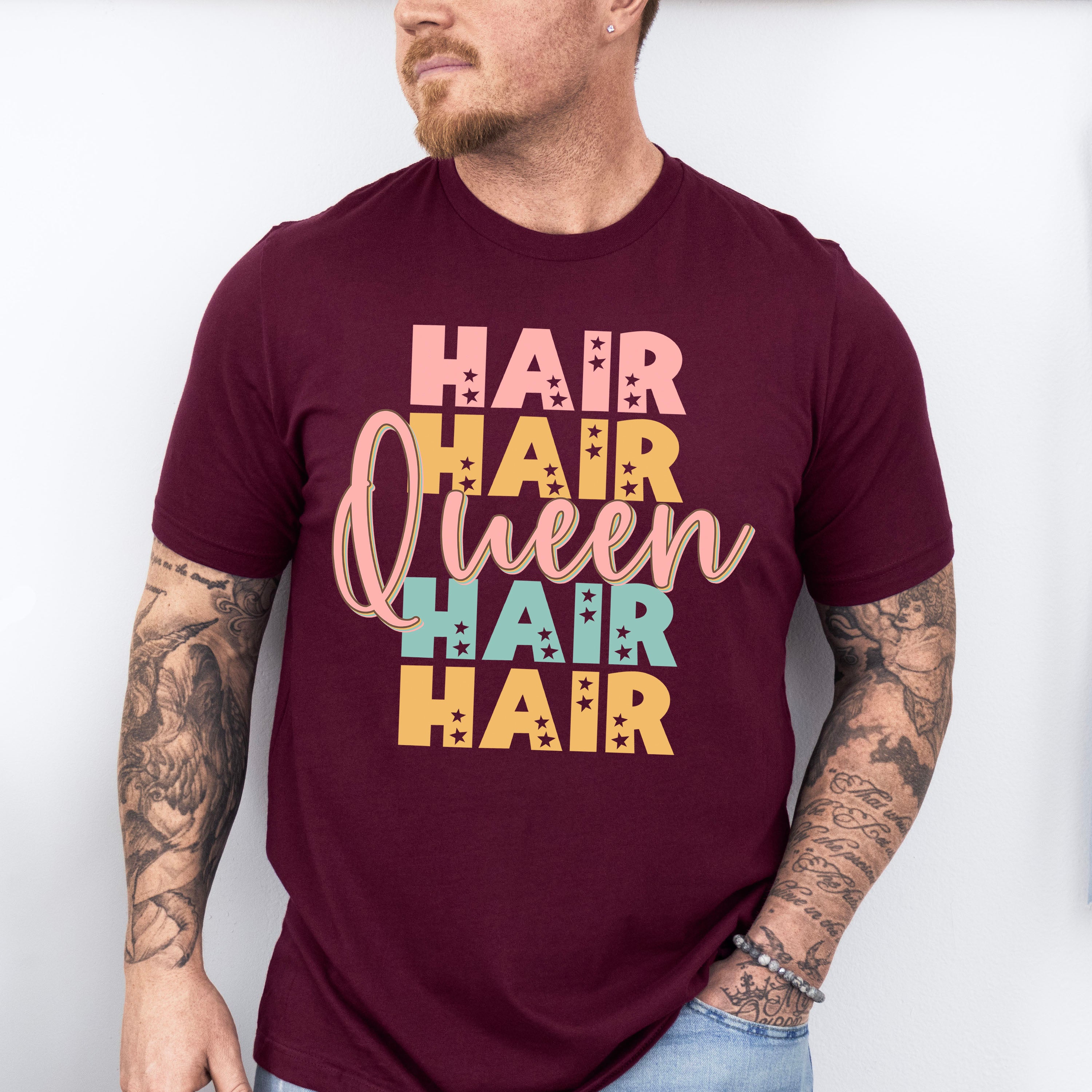 Hair Queen Design - Hair Stylist Unisex Crewneck T-Shirt Sweatshirt Hoodie