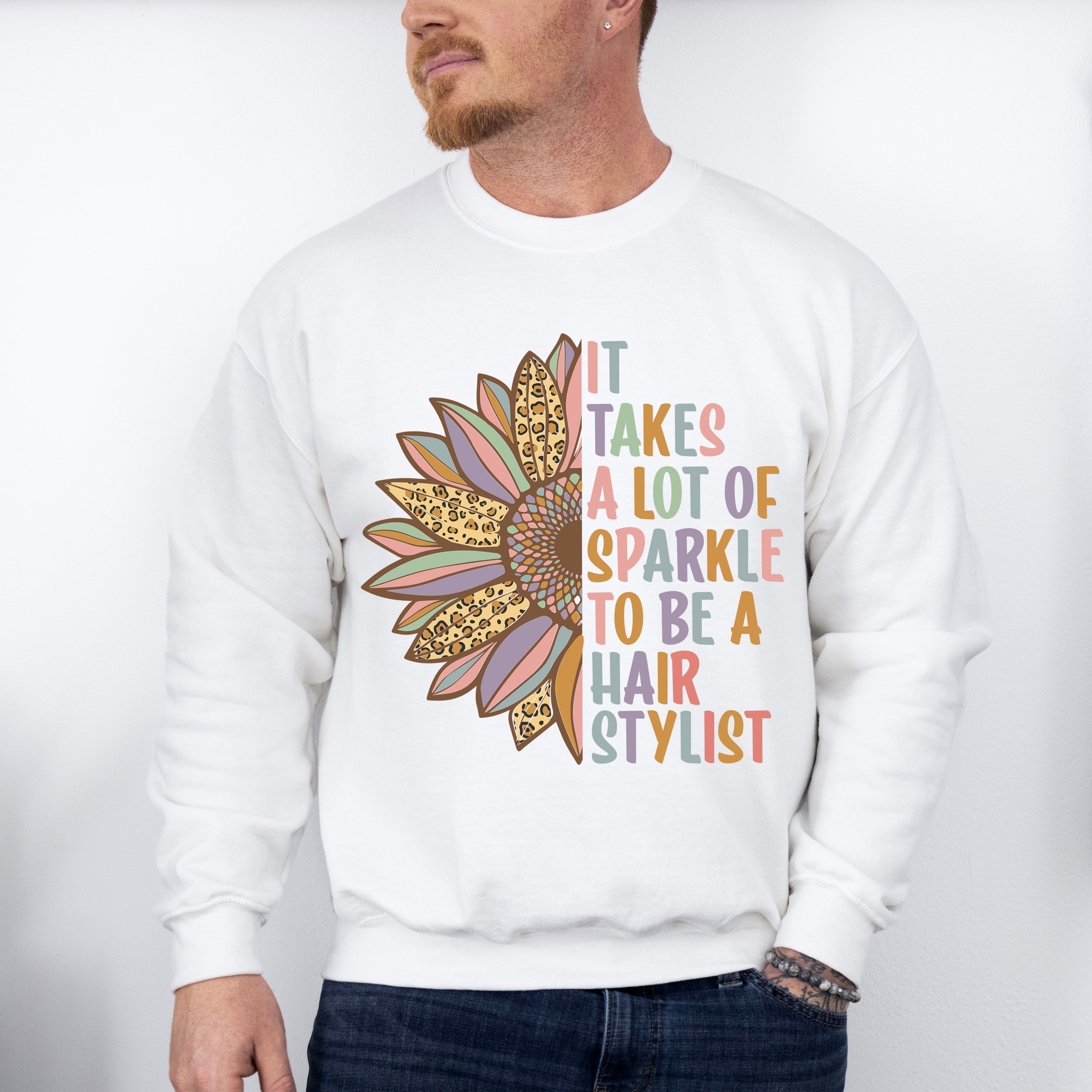 It Takes a Lot of Sparkle To be a Hair Stylist Design - Hair Stylist Unisex Crewneck T-Shirt Sweatshirt Hoodie
