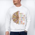 It Takes a Lot of Sparkle To be a Hair Stylist Design - Hair Stylist Unisex Crewneck T-Shirt Sweatshirt Hoodie