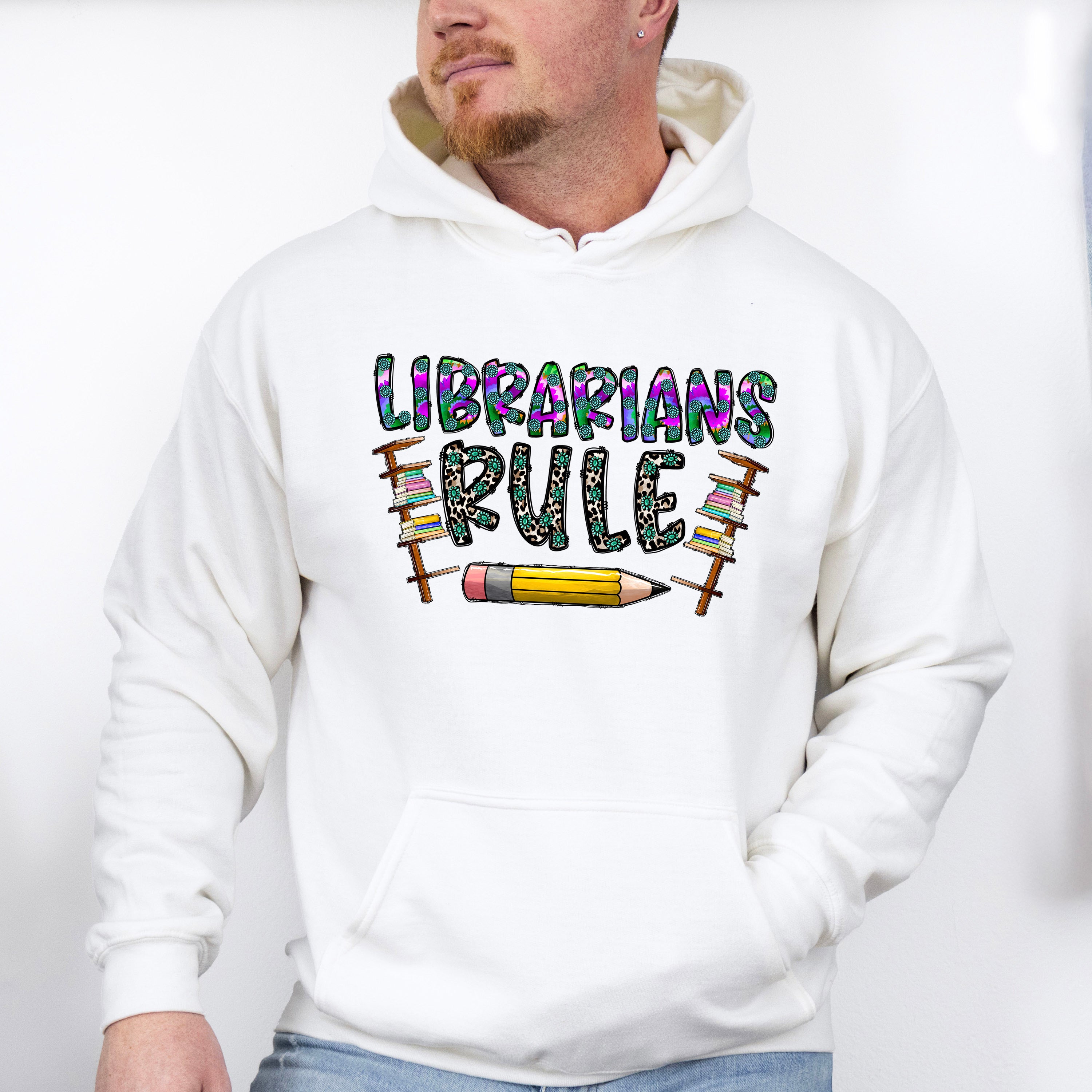 Librarians Rule Design - Librarian Unisex Crewneck T-Shirt Sweatshirt Hoodie