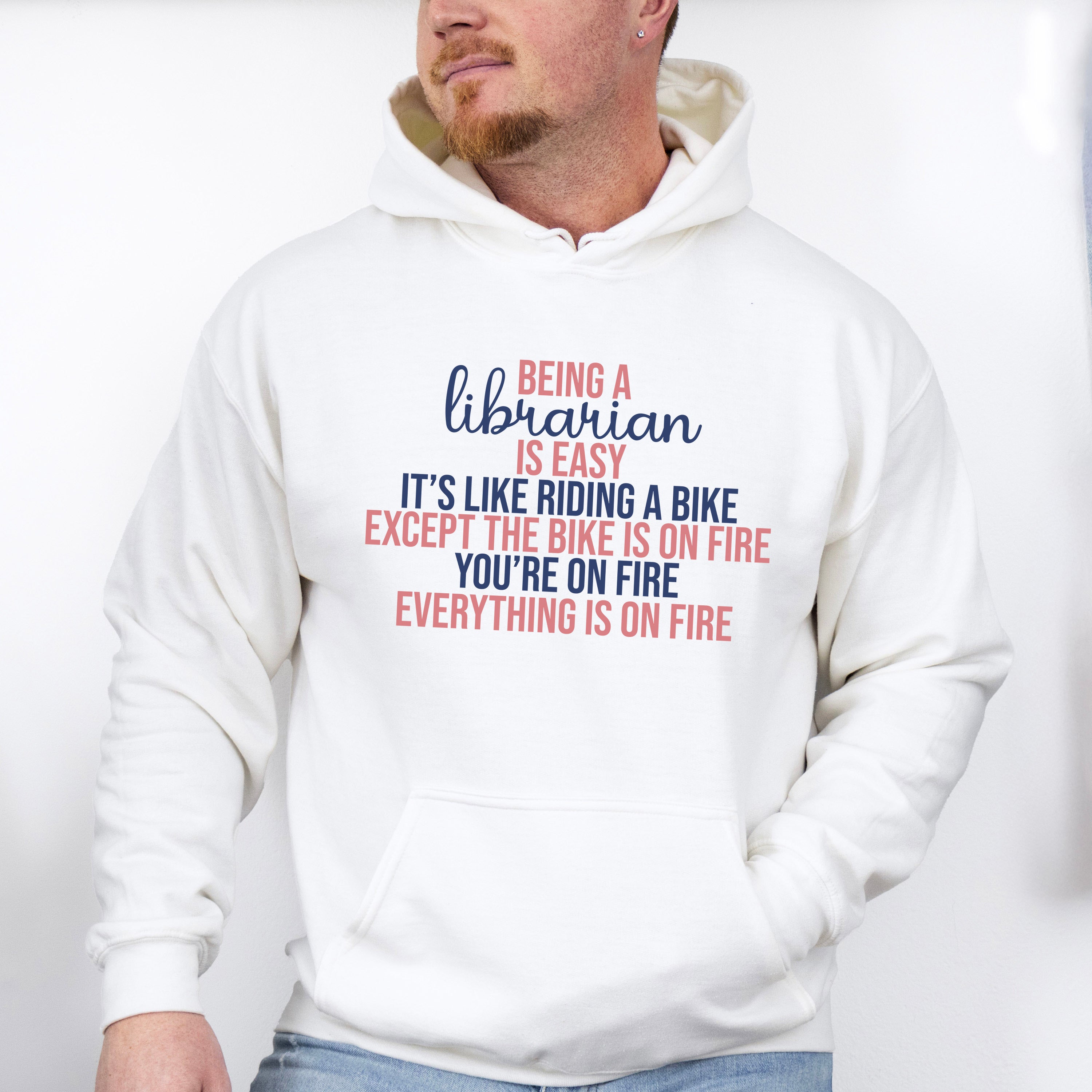 Librarian It's Like Riding A Bike Design - Librarian Unisex Crewneck T-Shirt Sweatshirt Hoodie