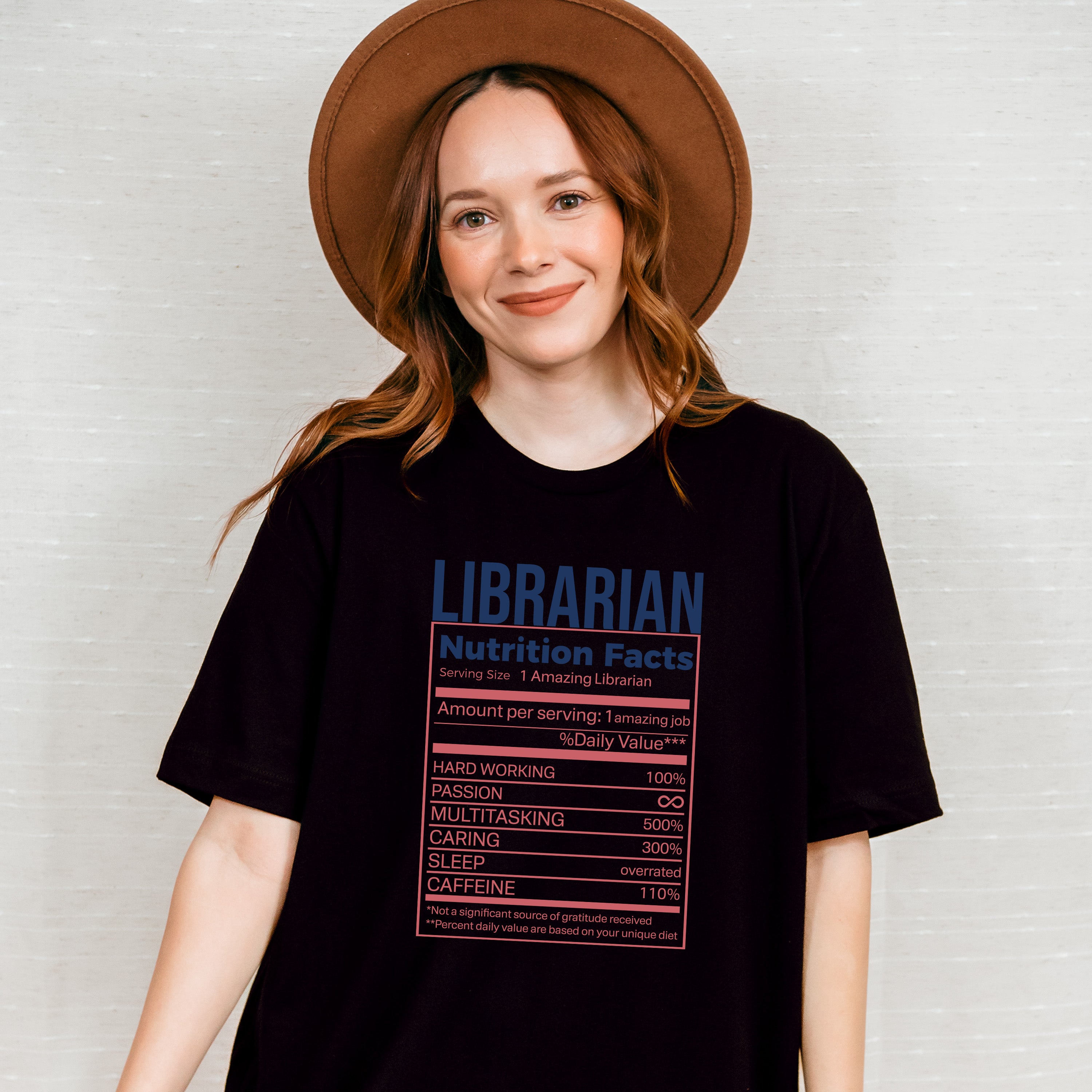 Librarian Nutrition Facts Design - Librarian Unisex Crewneck T-Shirt Sweatshirt Hoodie
