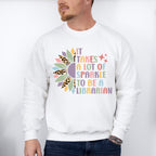 It Takes A Lot of Sparkle To Be A  Librarian Design - Librarian Unisex Crewneck T-Shirt Sweatshirt Hoodie