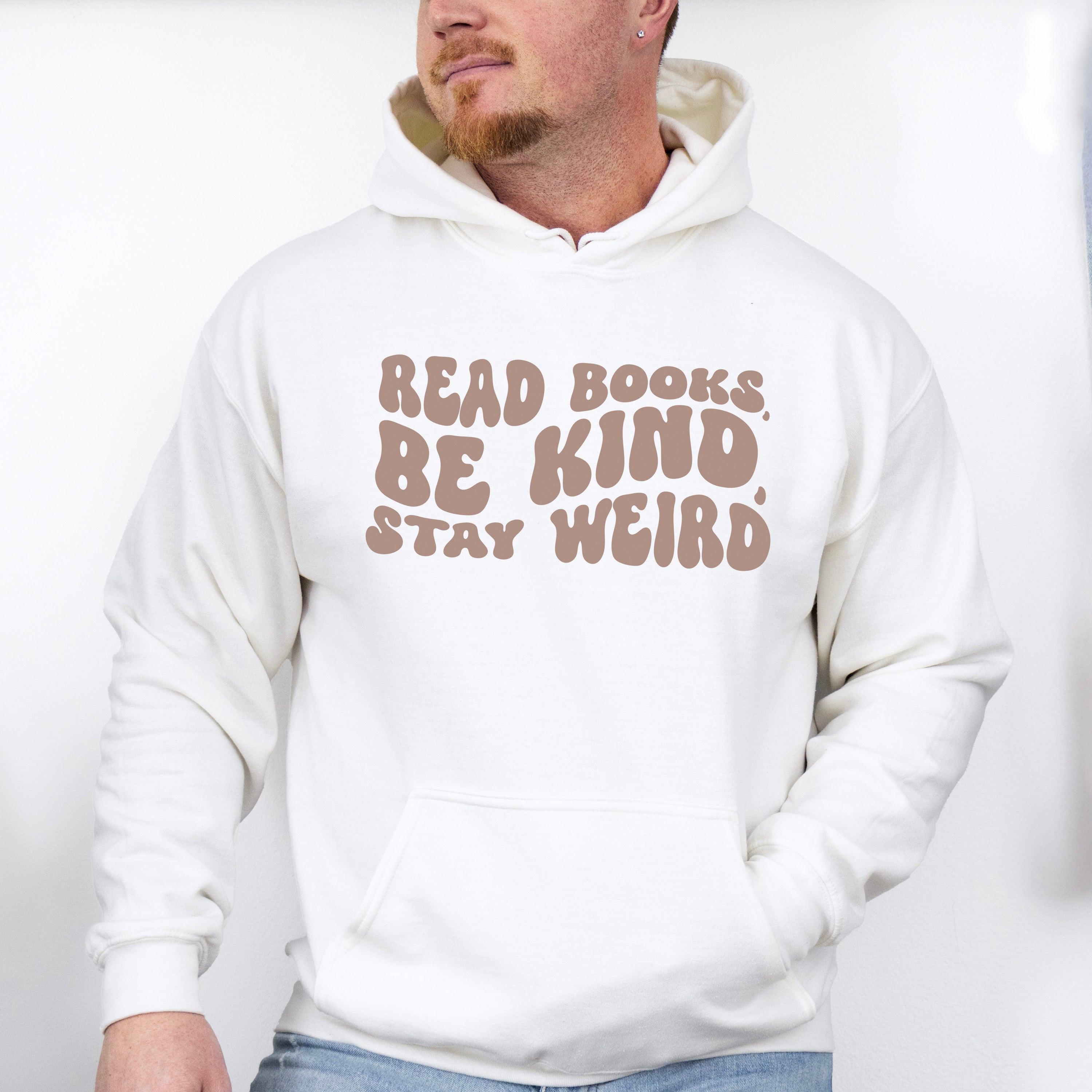 Read Books Be Kind Stay Weird Design - Librarian Unisex Crewneck T-Shirt Sweatshirt Hoodie