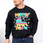 Poppin My Way Through Pre-k Design - Pre-K Unisex Crewneck T-Shirt Sweatshirt Hoodie