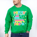 Poppin My Way Through Pre-k Design - Pre-K Unisex Crewneck T-Shirt Sweatshirt Hoodie