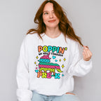Poppin My Way Through Pre-k Design - Pre-K Unisex Crewneck T-Shirt Sweatshirt Hoodie