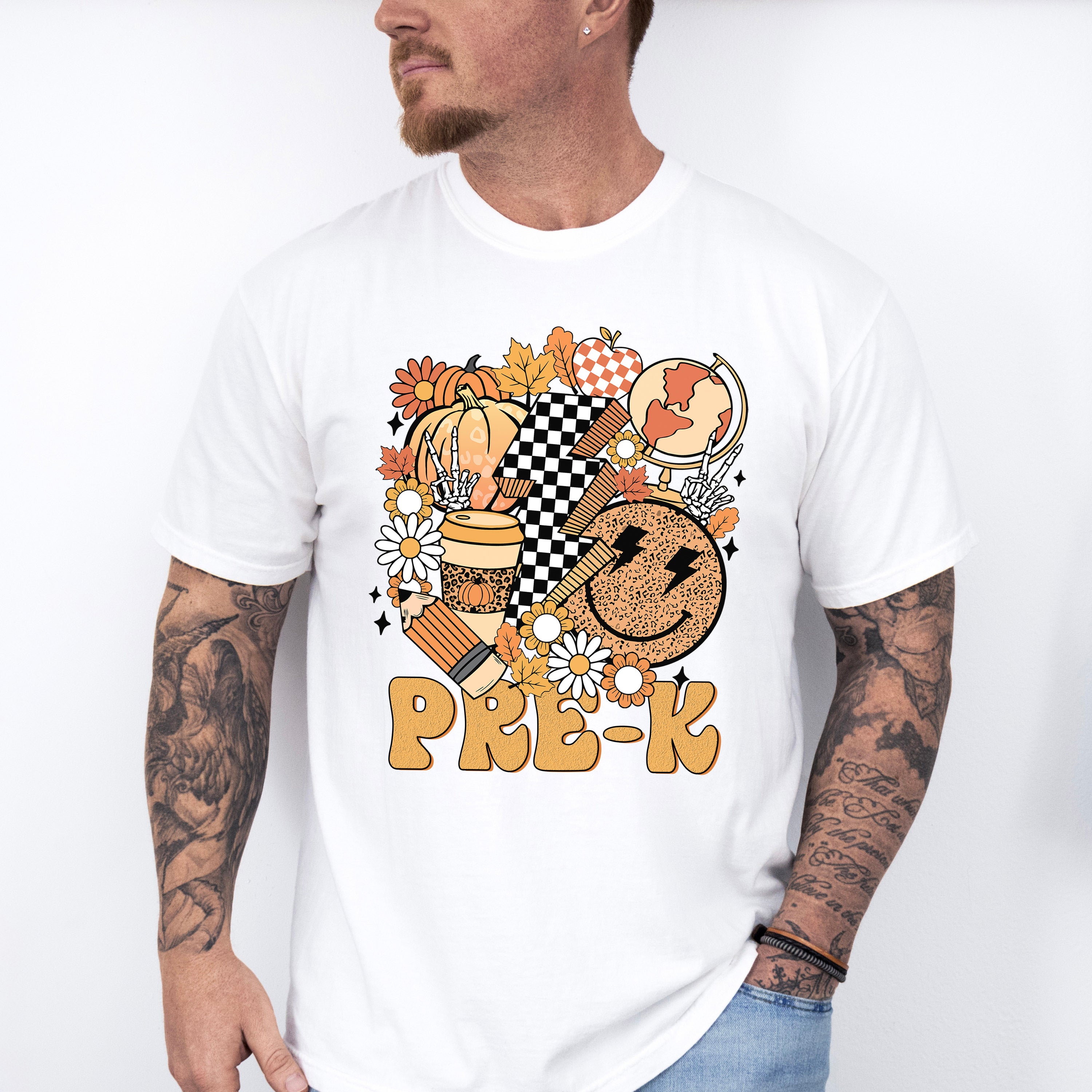 Pre-k Fall  Design - Pre-K Unisex Crewneck T-Shirt Sweatshirt Hoodie