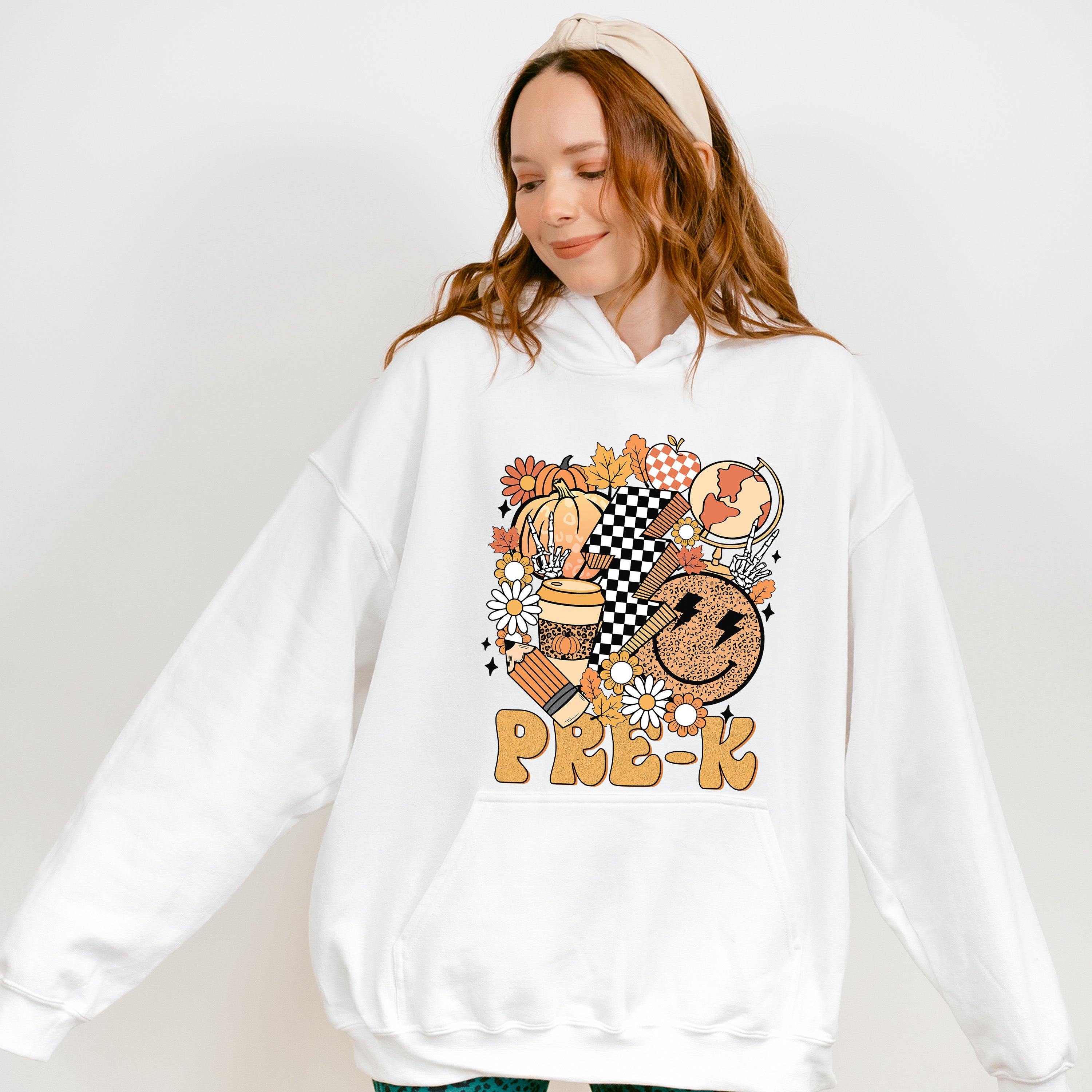 Pre-k Fall  Design - Pre-K Unisex Crewneck T-Shirt Sweatshirt Hoodie
