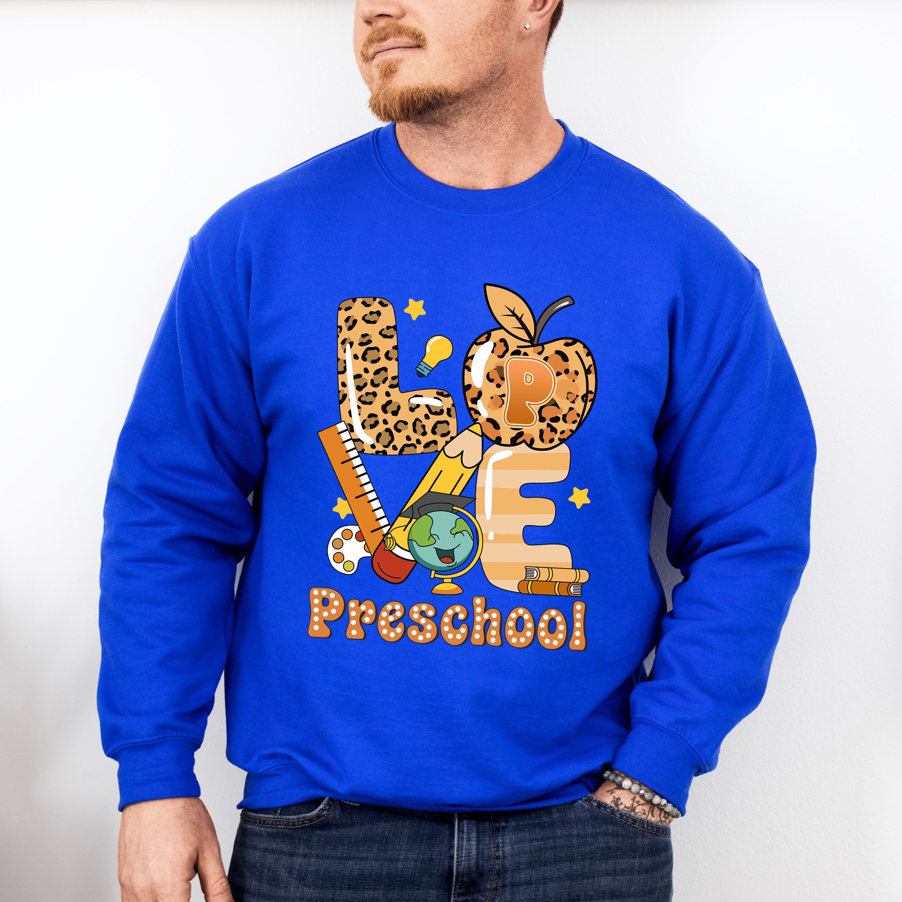Love Preschool Design - Pre-K Unisex Crewneck T-Shirt Sweatshirt Hoodie