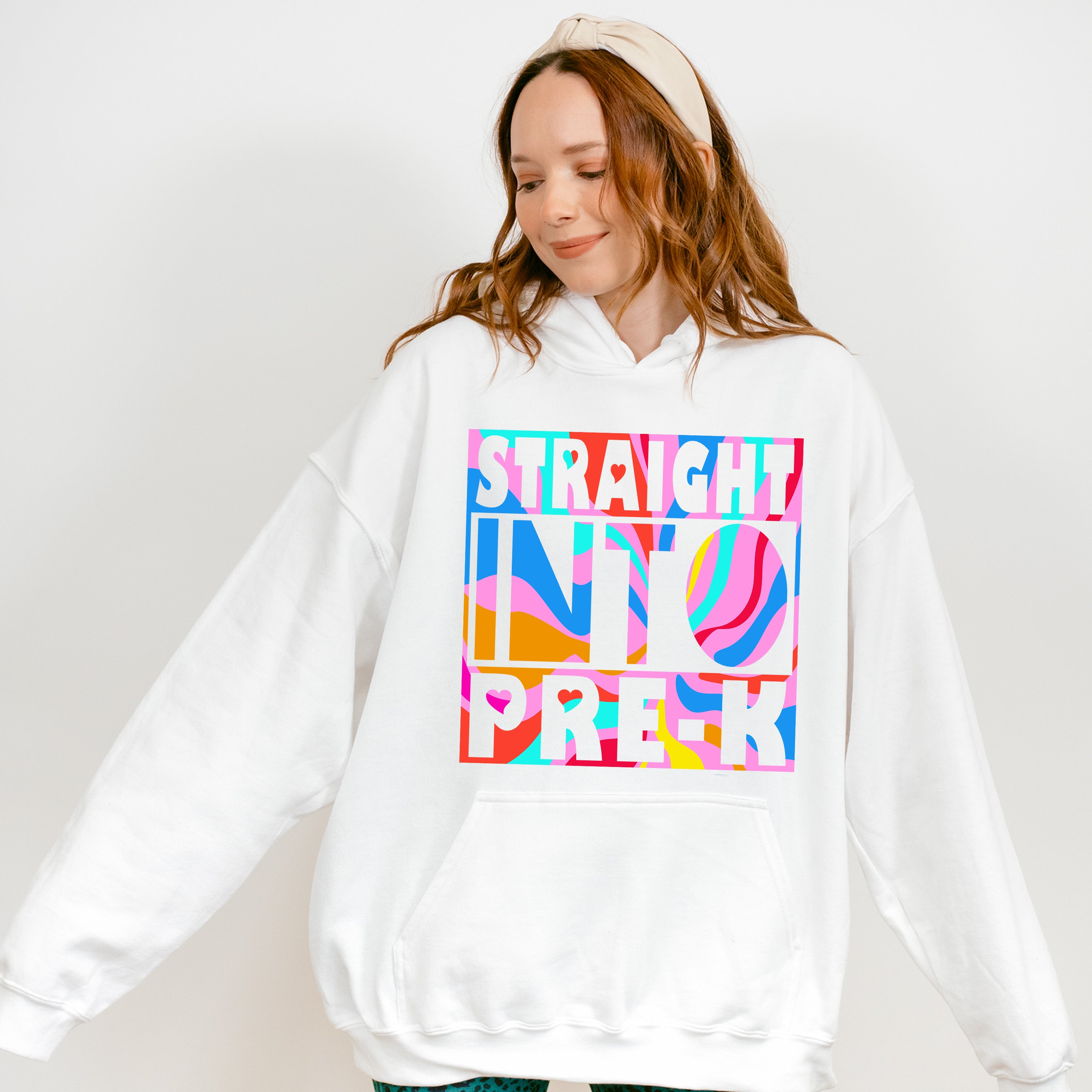 Straight Into Pre-k Design - Pre-K Unisex Crewneck T-Shirt Sweatshirt Hoodie