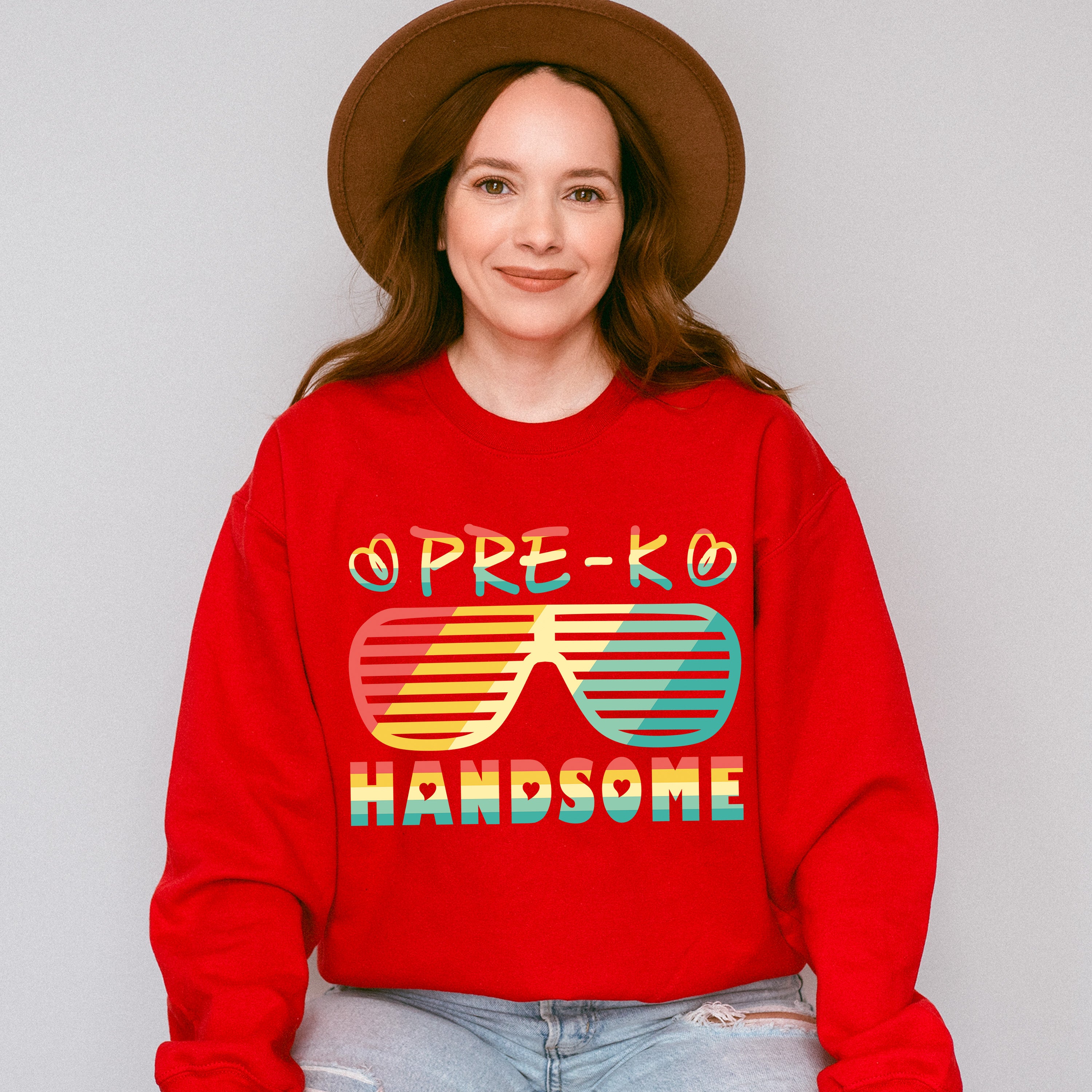 Pre-k Handsome Design - Pre-K Unisex Crewneck T-Shirt Sweatshirt Hoodie