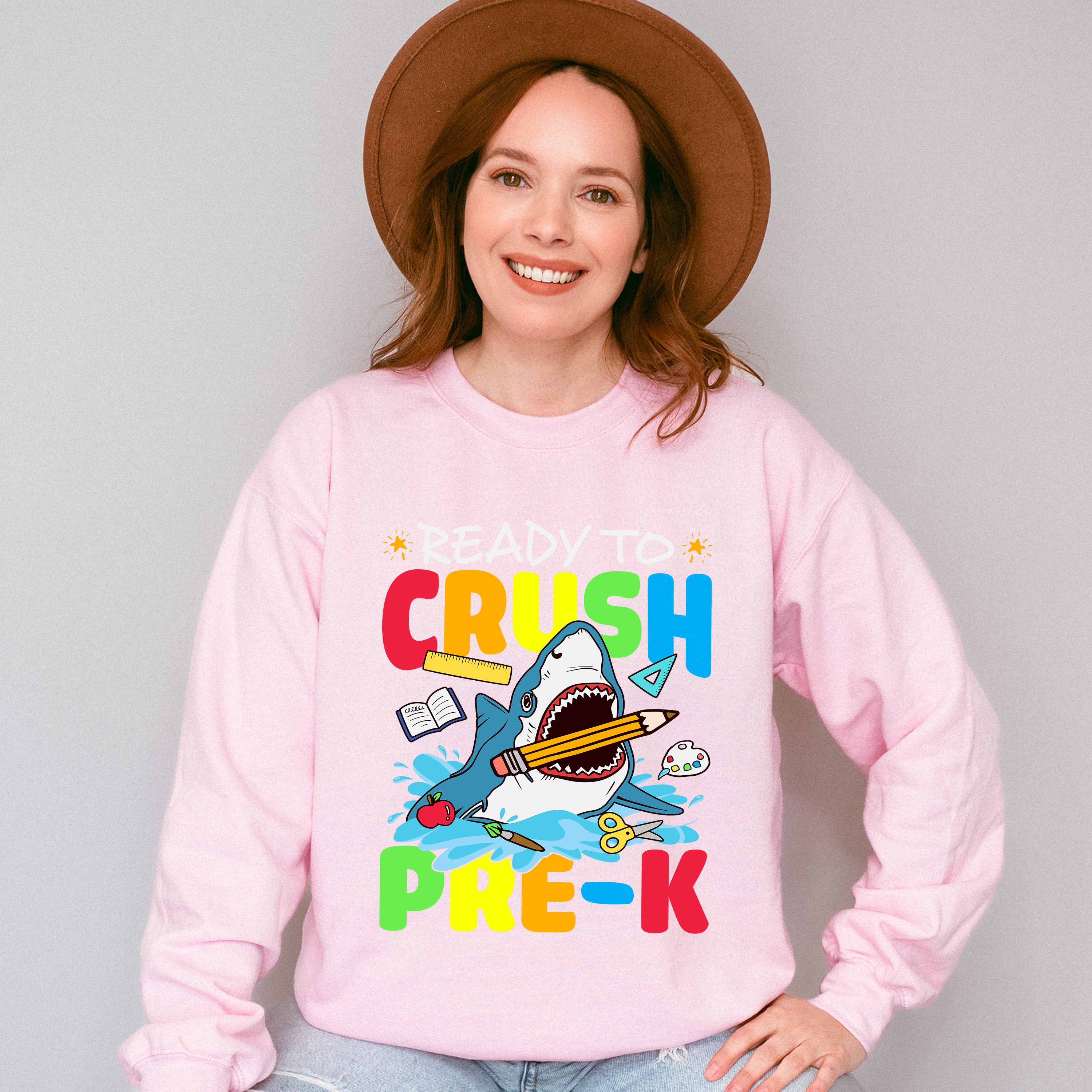 Ready To Crush Pre-k Design - Pre-K Unisex Crewneck T-Shirt Sweatshirt Hoodie