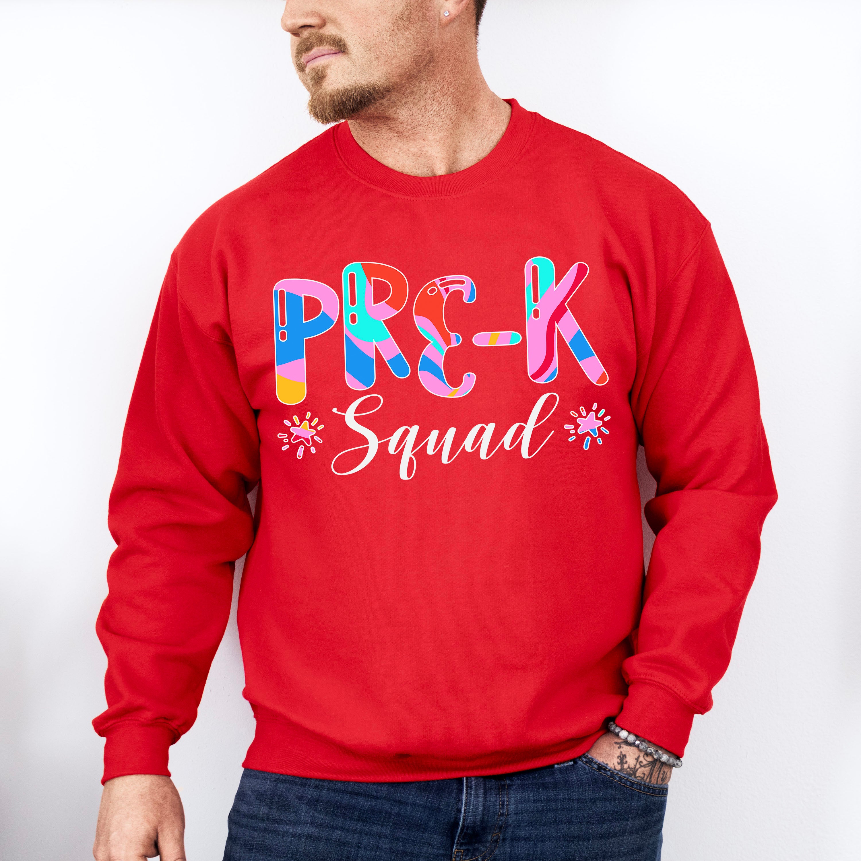 Pre-k Squad Design - Pre-K Unisex Crewneck T-Shirt Sweatshirt Hoodie