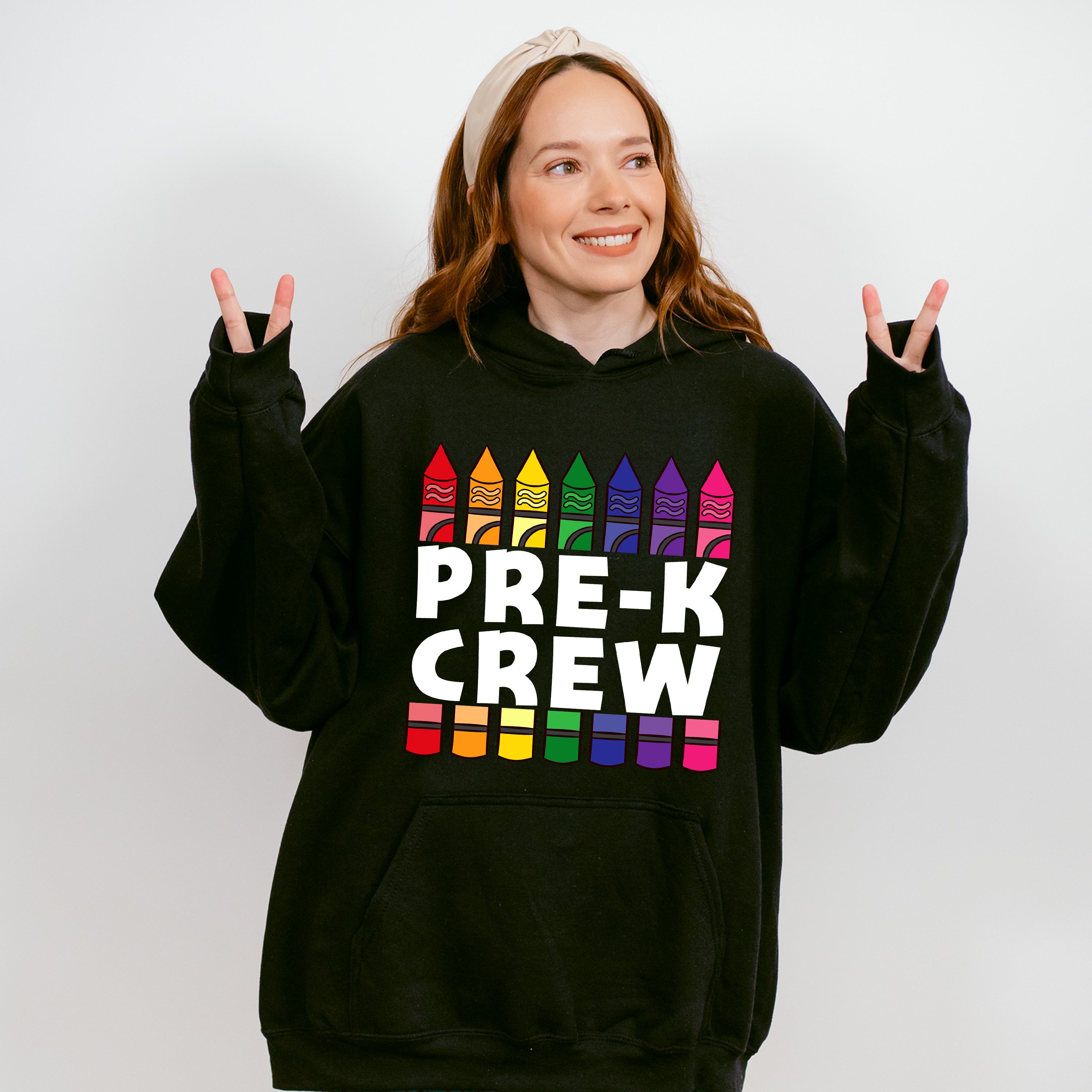 Pre-k Crew Pencil Design - Pre-K Unisex Crewneck T-Shirt Sweatshirt Hoodie