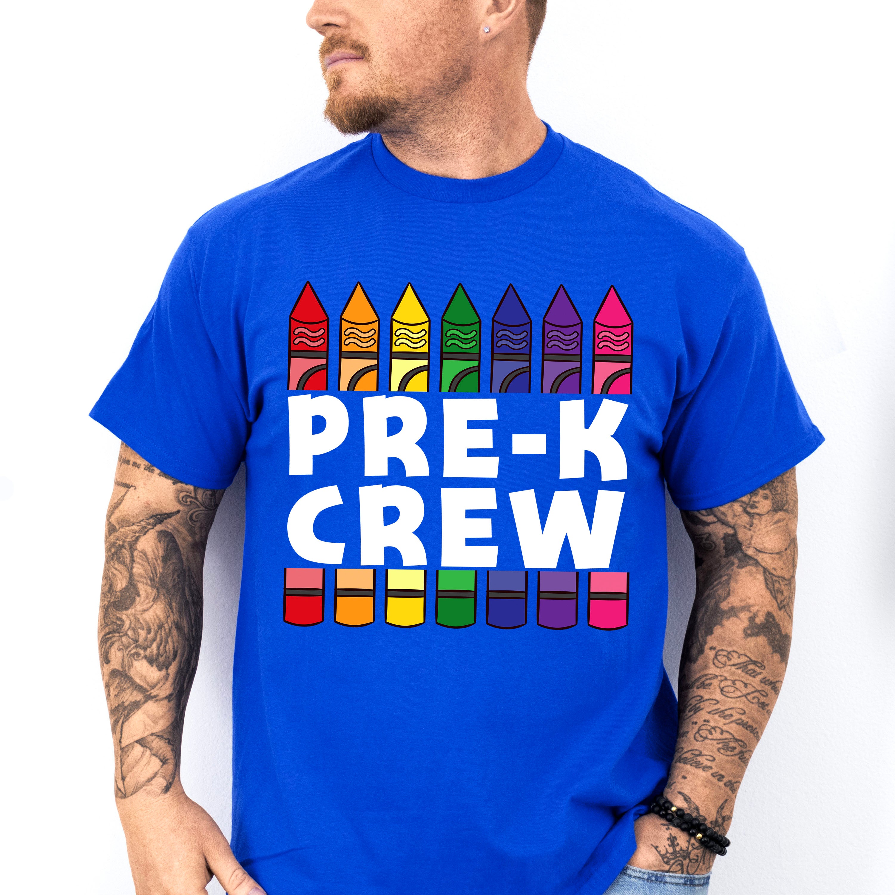 Pre-k Crew Pencil Design - Pre-K Unisex Crewneck T-Shirt Sweatshirt Hoodie