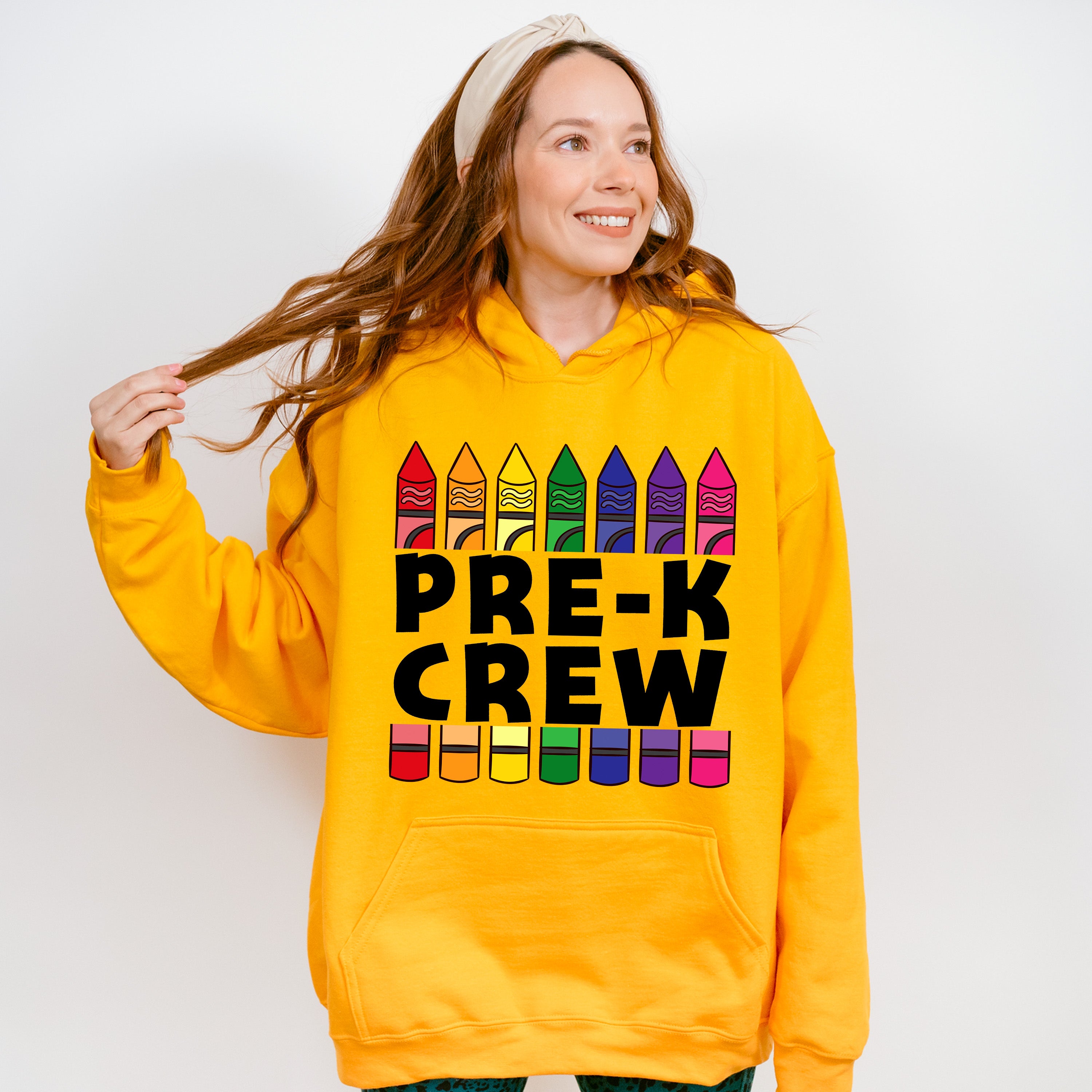Pre-k Crew Pencil Design - Pre-K Unisex Crewneck T-Shirt Sweatshirt Hoodie