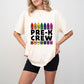 Pre-k Crew Pencil Design - Pre-K Unisex Crewneck T-Shirt Sweatshirt Hoodie