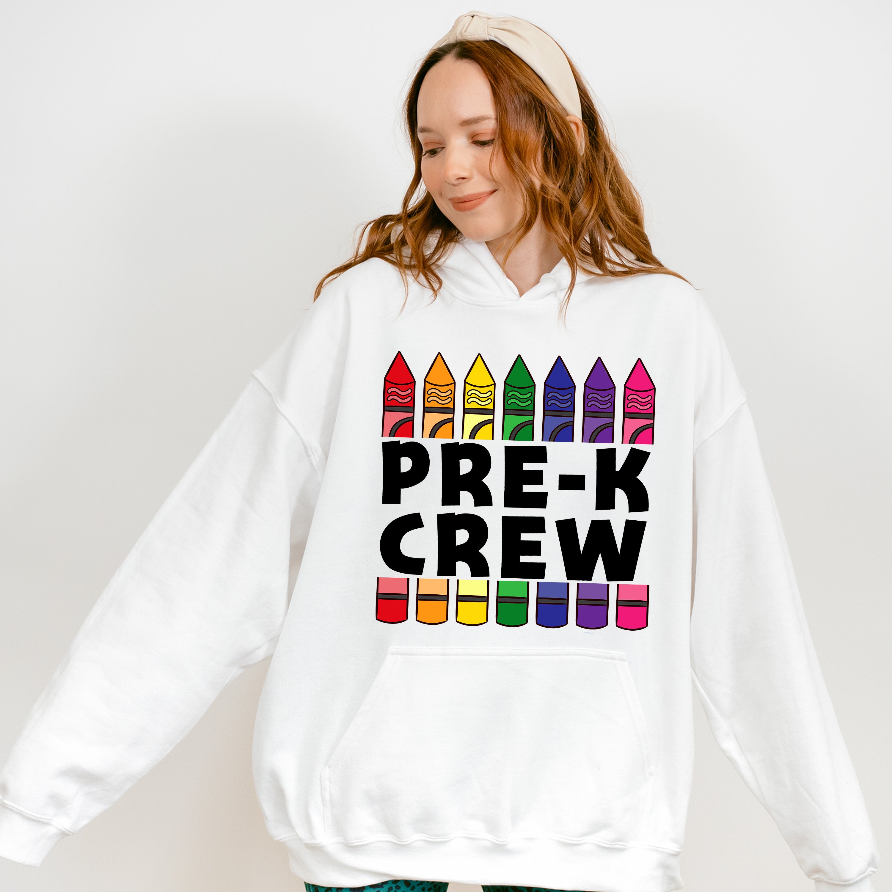 Pre-k Crew Pencil Design - Pre-K Unisex Crewneck T-Shirt Sweatshirt Hoodie