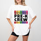 Pre-k Crew Pencil Design - Pre-K Unisex Crewneck T-Shirt Sweatshirt Hoodie