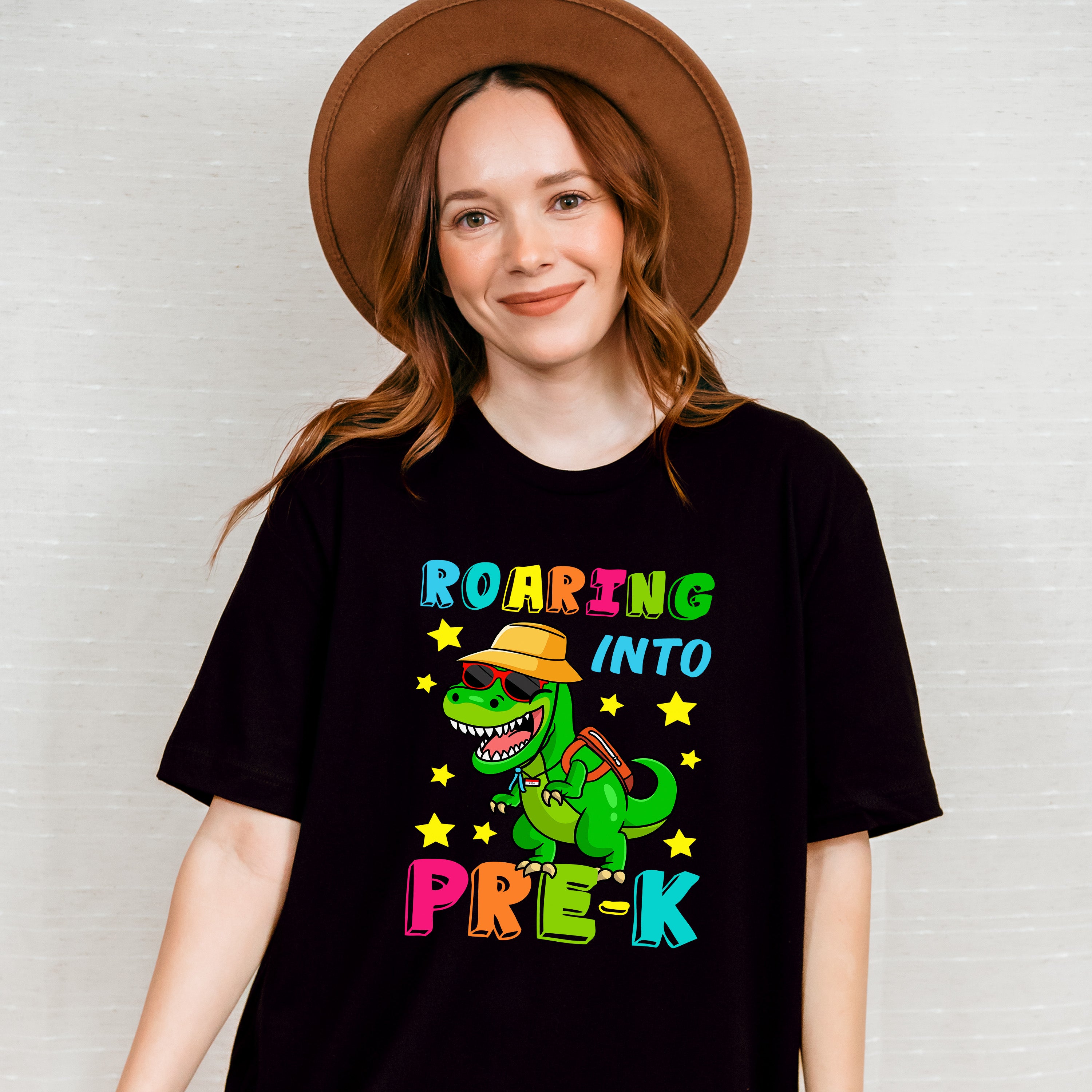 Roaring Into REX Pre-k Design - Pre-K Unisex Crewneck T-Shirt Sweatshirt Hoodie