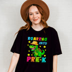 Roaring Into REX Pre-k Design - Pre-K Unisex Crewneck T-Shirt Sweatshirt Hoodie