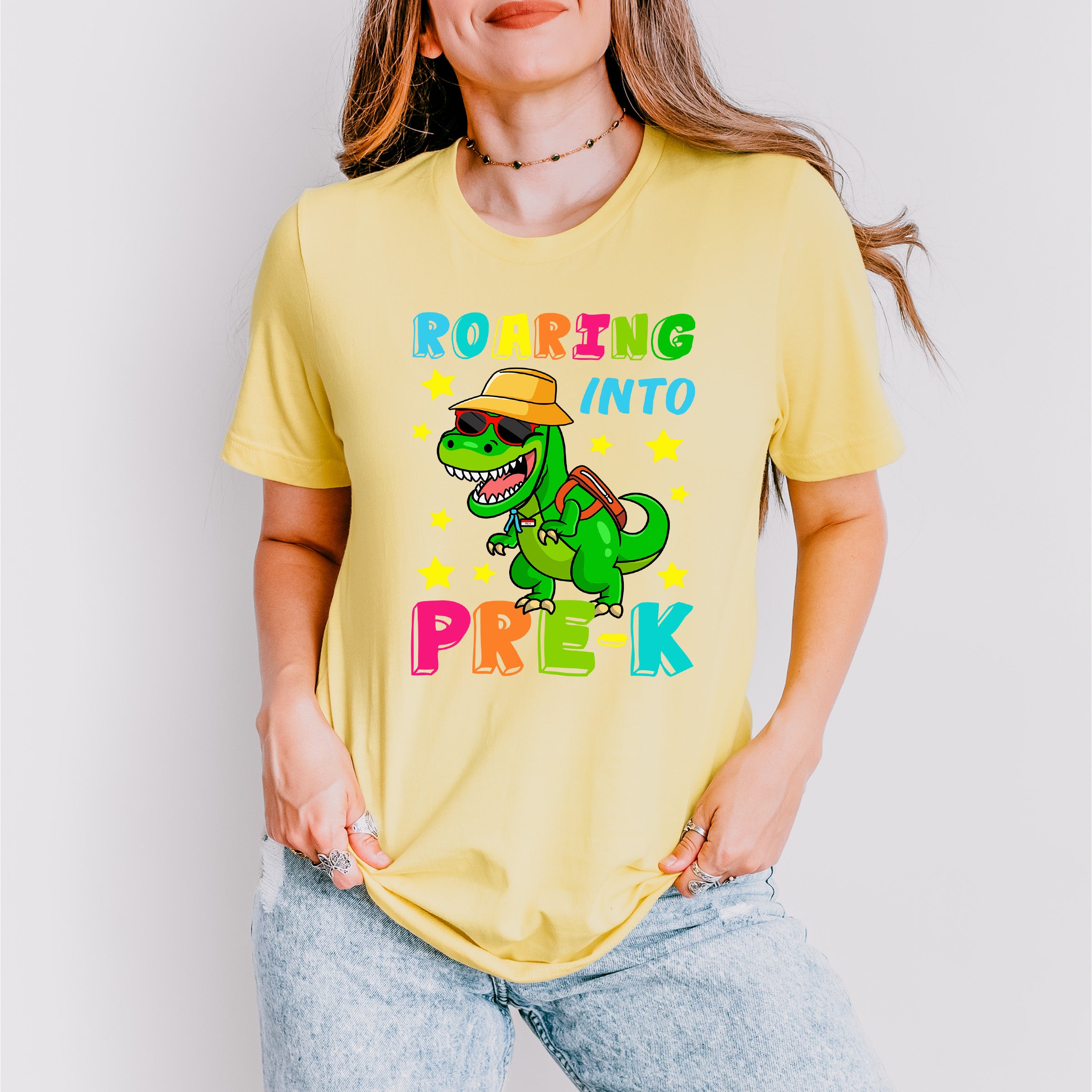 Roaring Into REX Pre-k Design - Pre-K Unisex Crewneck T-Shirt Sweatshirt Hoodie