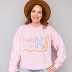 Hello Pre-k Design - Pre-K Unisex Crewneck T-Shirt Sweatshirt Hoodie